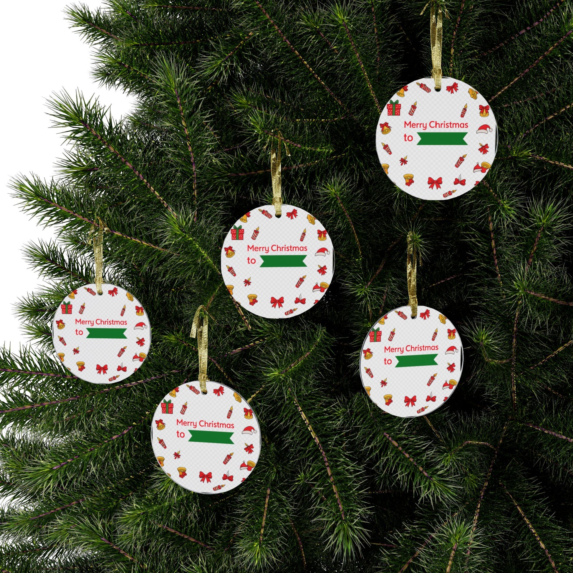 Personalized 'Merry Christmas To ___' Acrylic Ornament — Holiday Gift Tag Keepsake