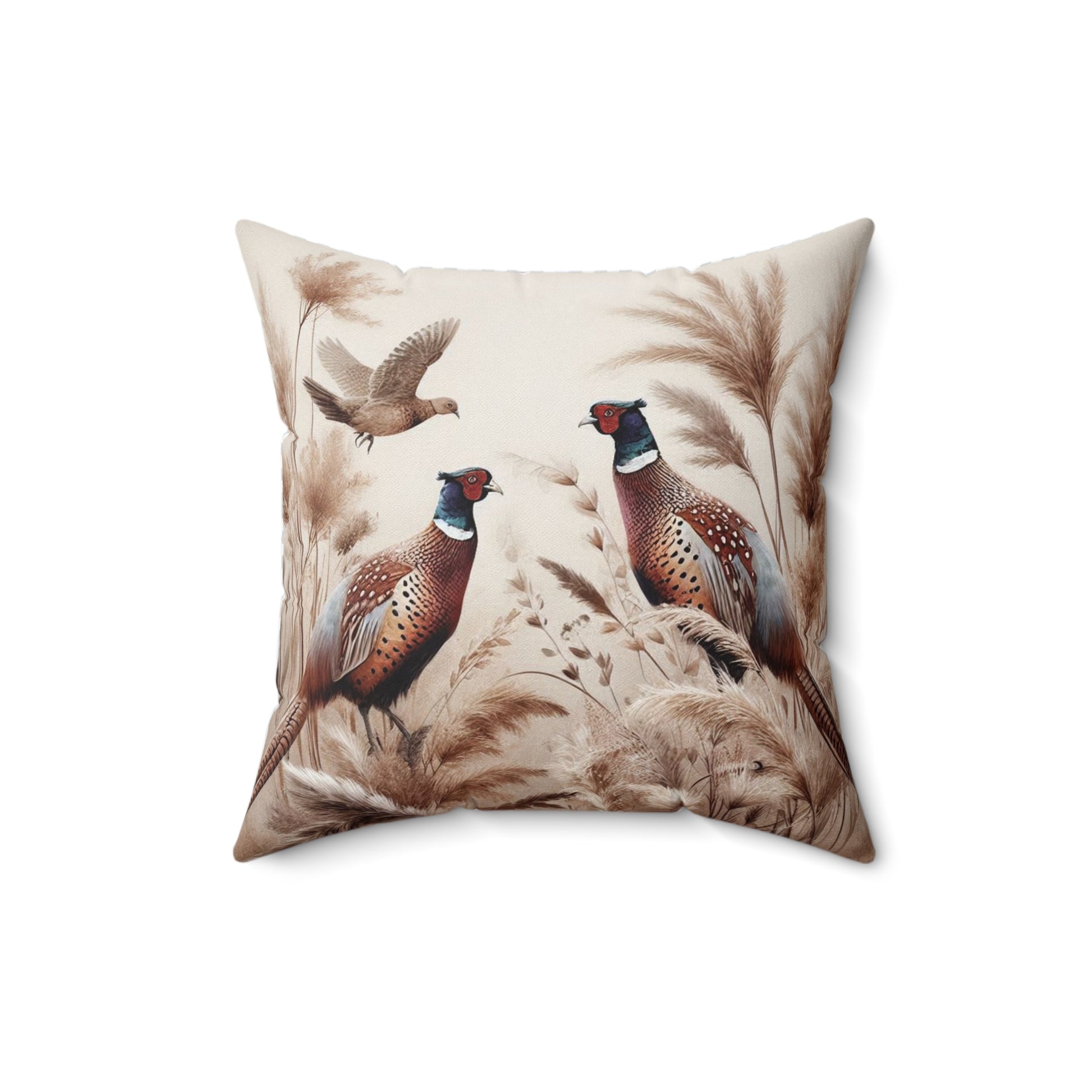 Fall Pheasants with Dove – Autumn Wildlife Pillow #3 of 3