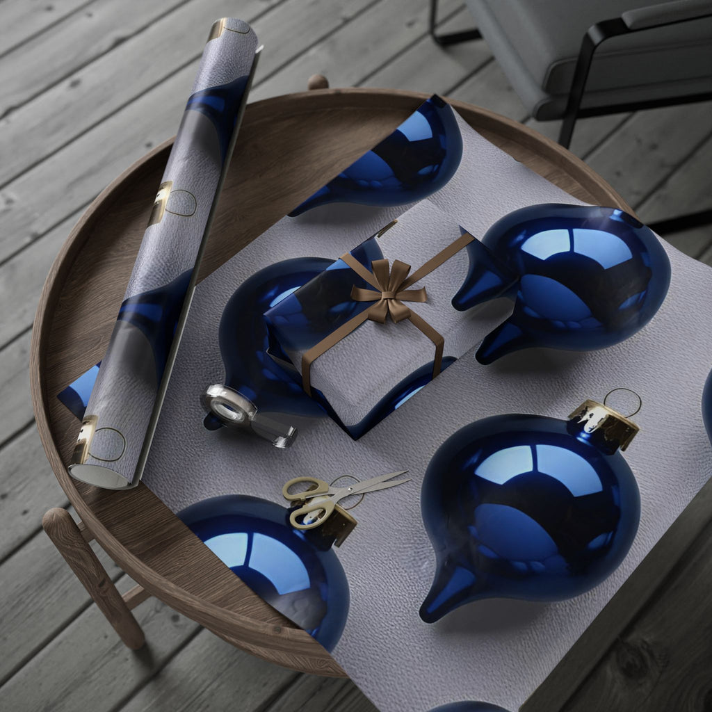 Elegant Blue Ornament Wrapping Paper