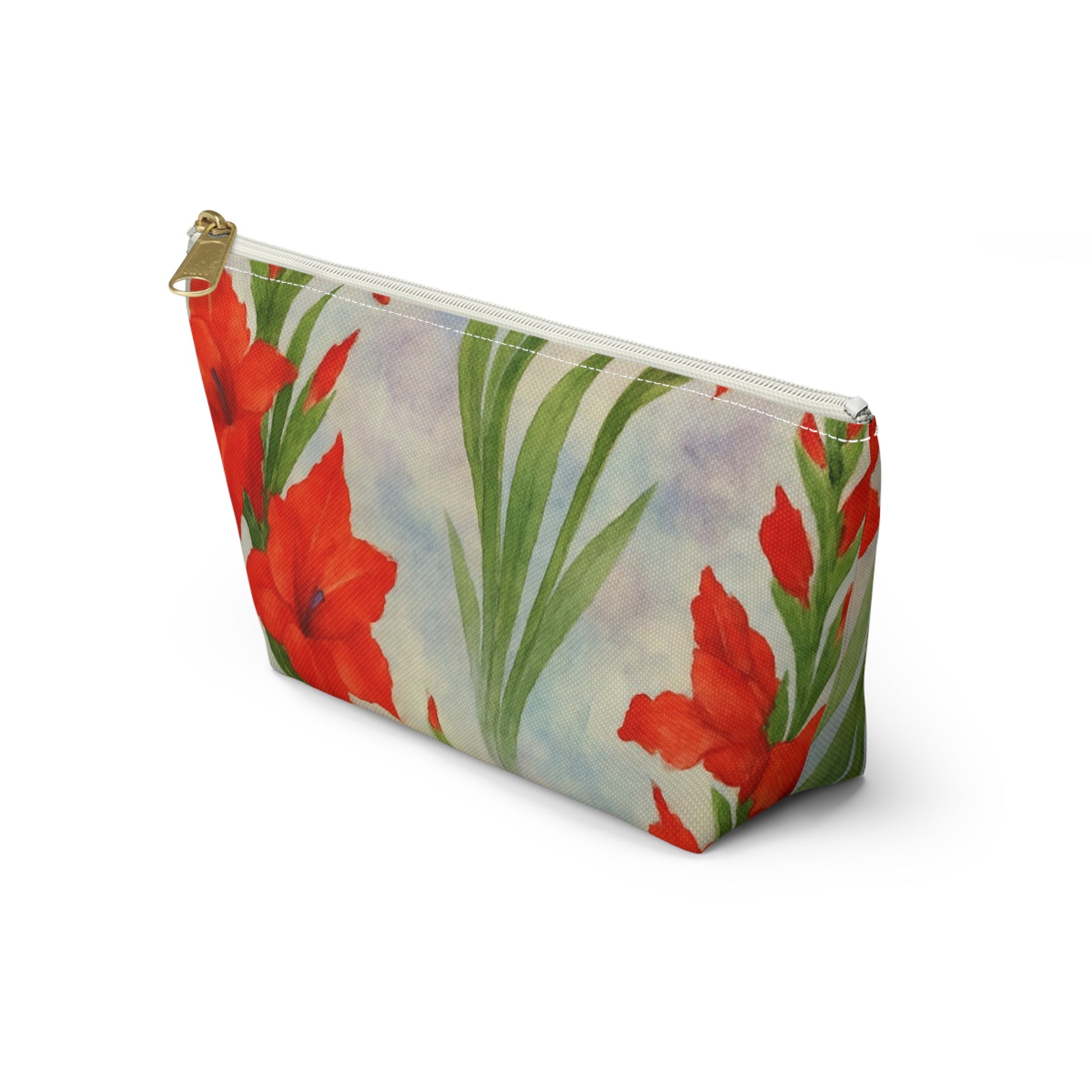 Floral Accessory Pouch – Vibrant Gladiolus Design
