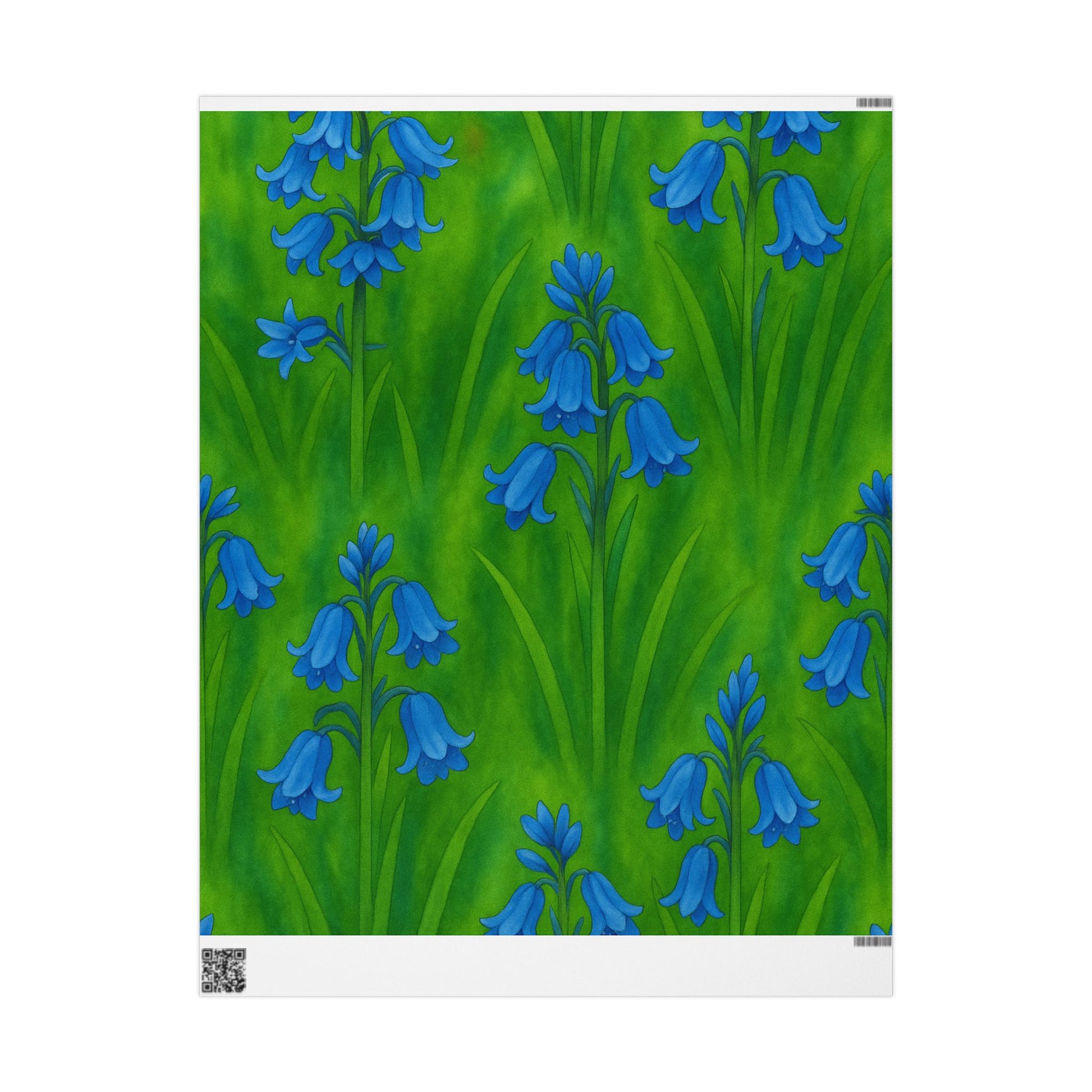 Floral Bluebells Wrapping Paper - Vibrant Gift Wrap for All Occasions