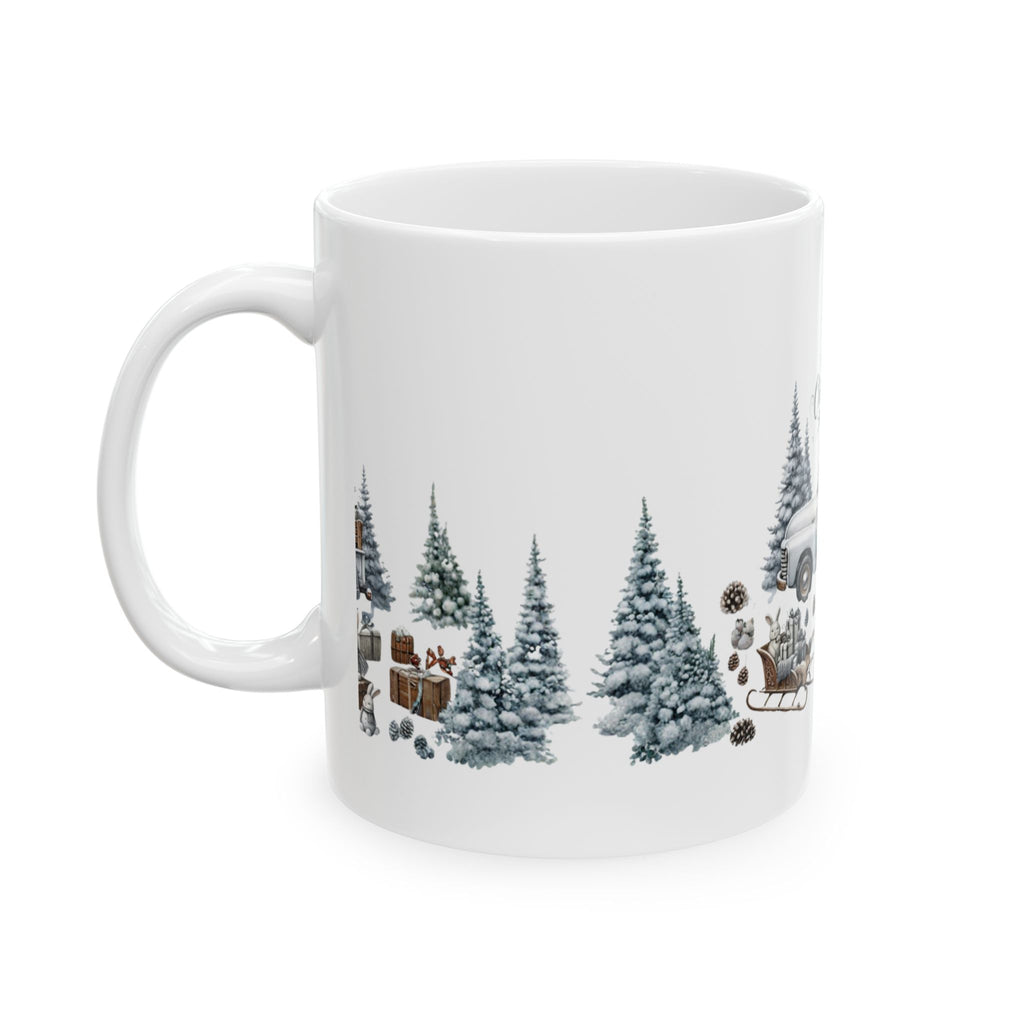 Whispers of Winter – Merry Christmas Truck Mug | Festive Vintage Holiday Drinkware by Paper Pleasures