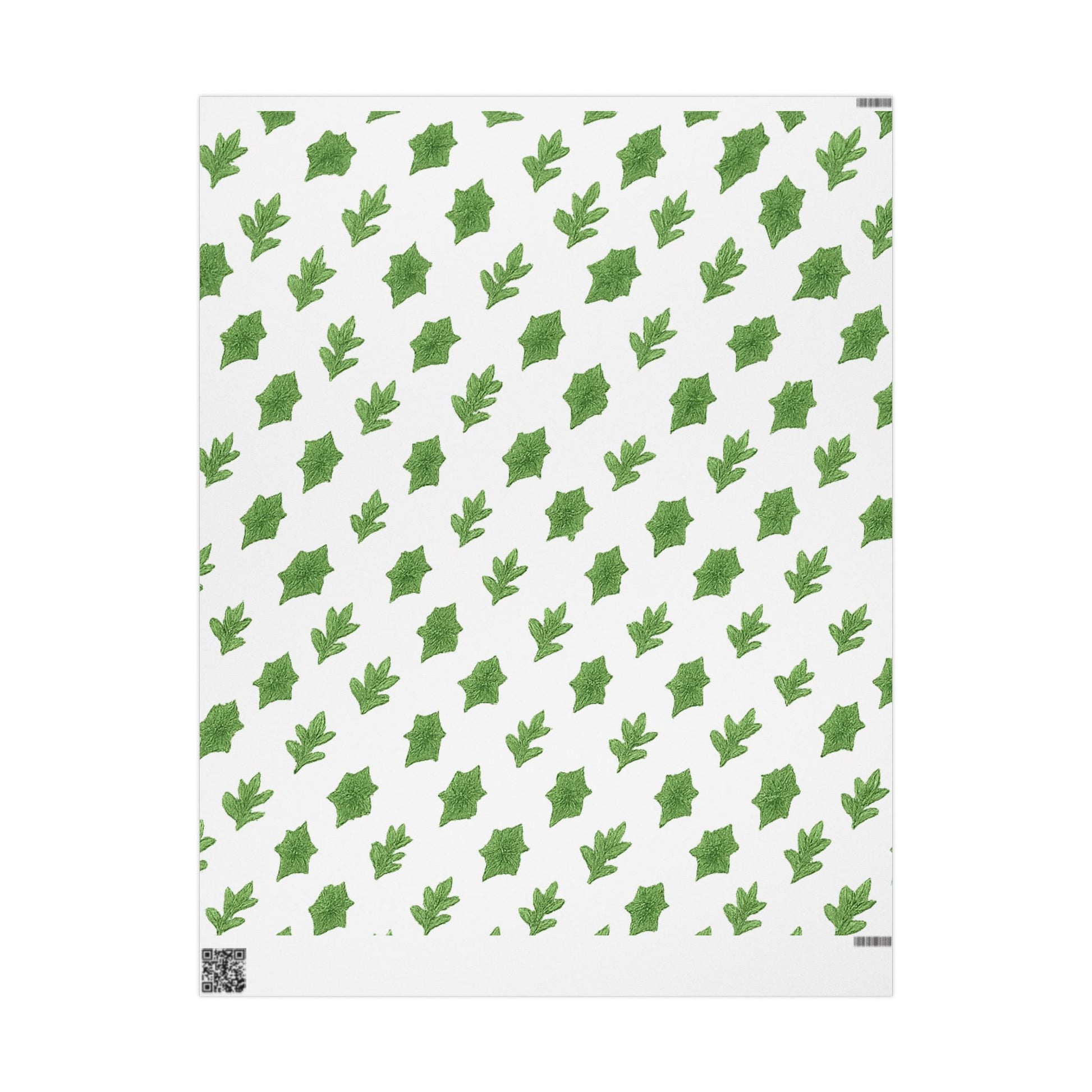 Green Leaf Wrapping Paper, Eco-Friendly Gift Wrap, Botanical Print Gift Wrap, Birthday, Holiday, Party Wrapping, Original Design