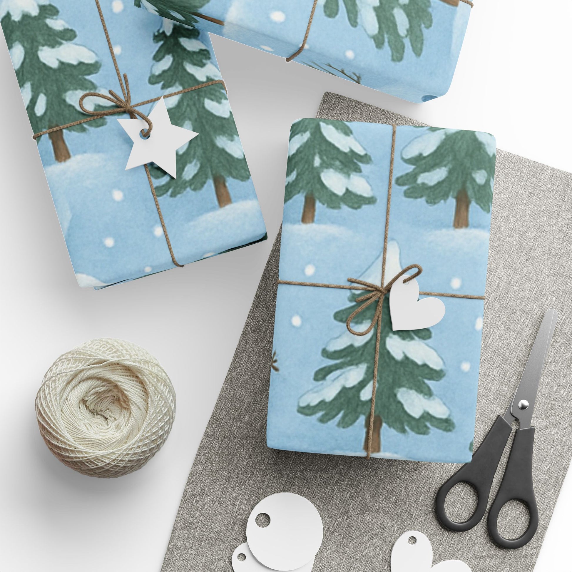 Winter Wonderland Wrapping Paper, Festive Gift Wrap, Holiday Party Supplies, Christmas Wrapping, Unique Present Decor