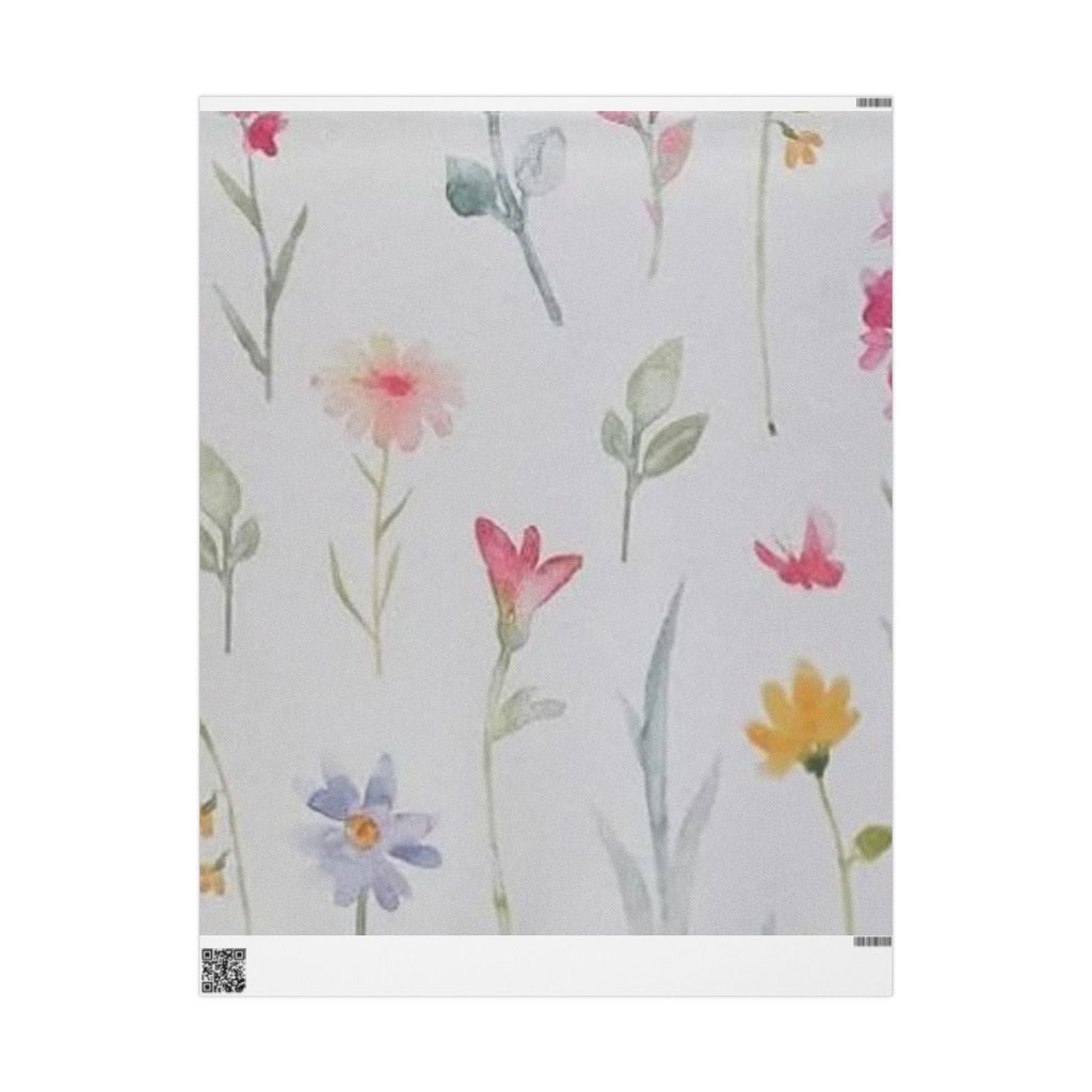 Floral Wrapping Paper Roll - Elegant Gift Wrap for All Occasions