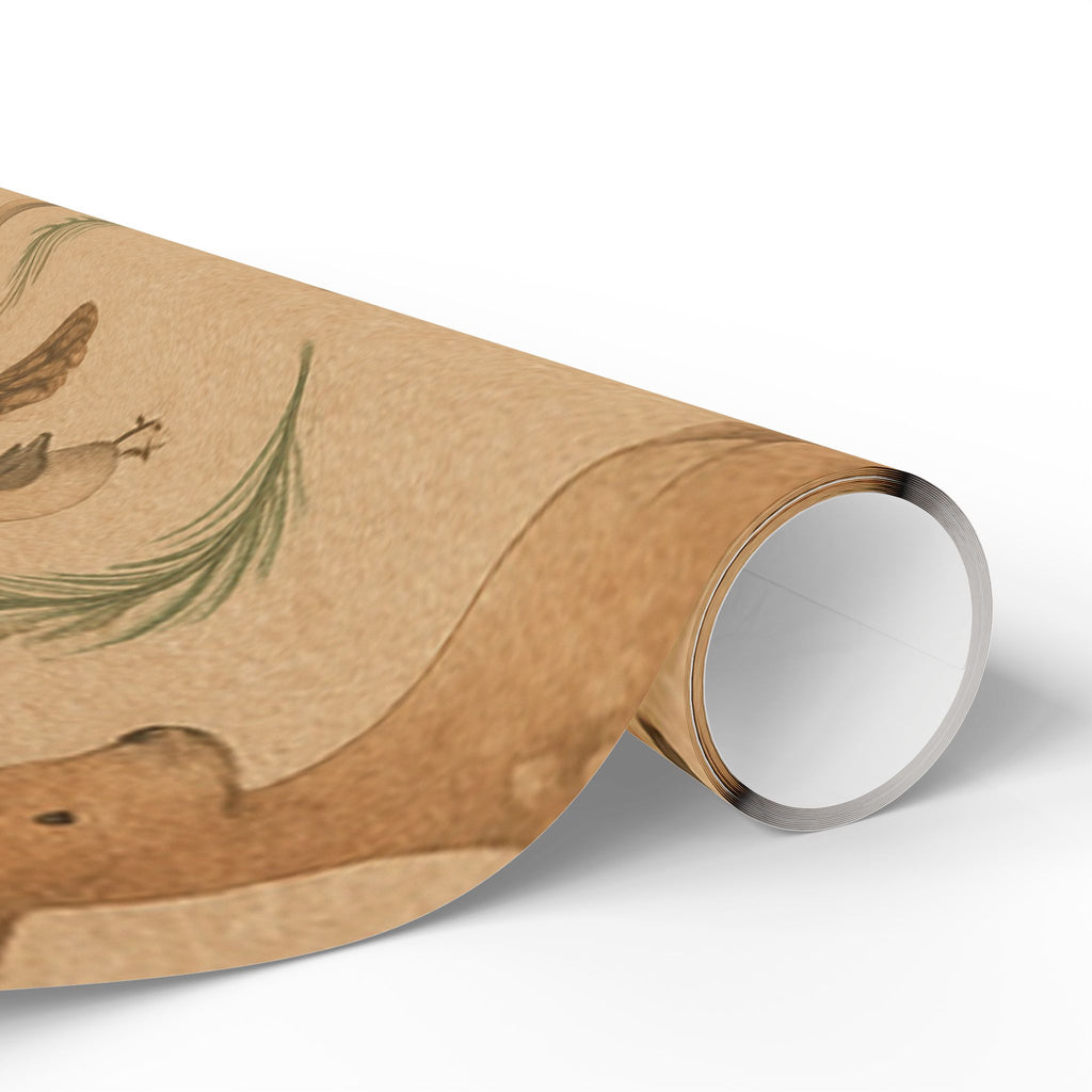Handcrafted Wrapping Paper, Eco-Friendly Gift Wrapping, Rustic Nature Print, Ideal for Holidays, Birthdays, and Special Occasions