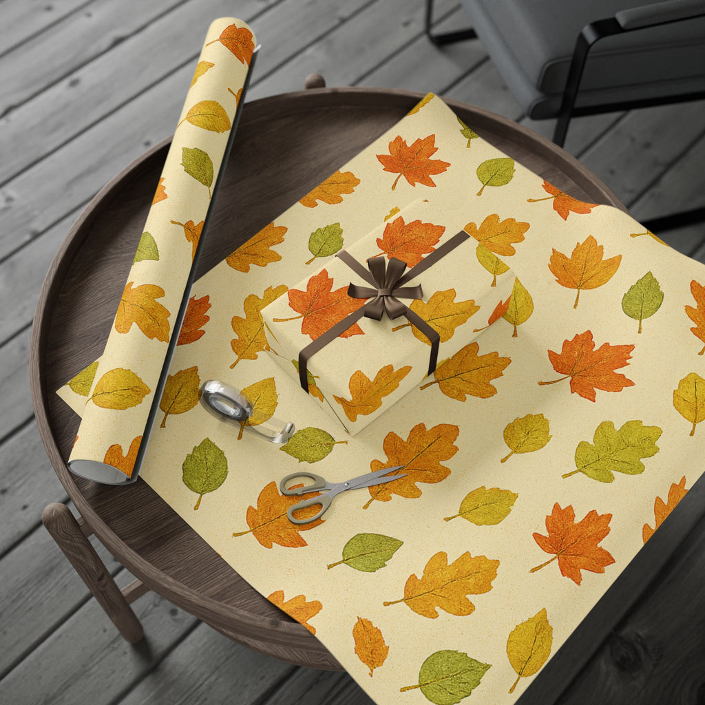 Autumn Leaf Wrapping Paper - Festive Gift Wrap for Fall Celebrations, Unique Birthday, Thanksgiving, Holiday Decor, Seasonal Crafts
