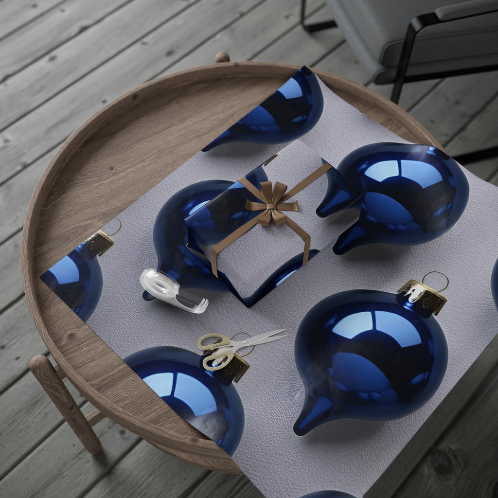 Elegant Blue Ornament Wrapping Paper