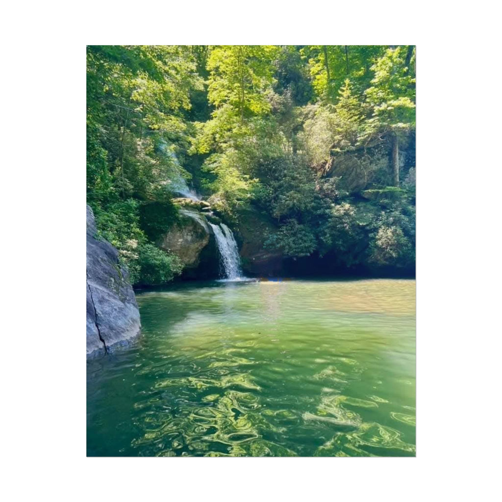 Serene Nature Rolled Poster - Tranquil Waterfall Decor