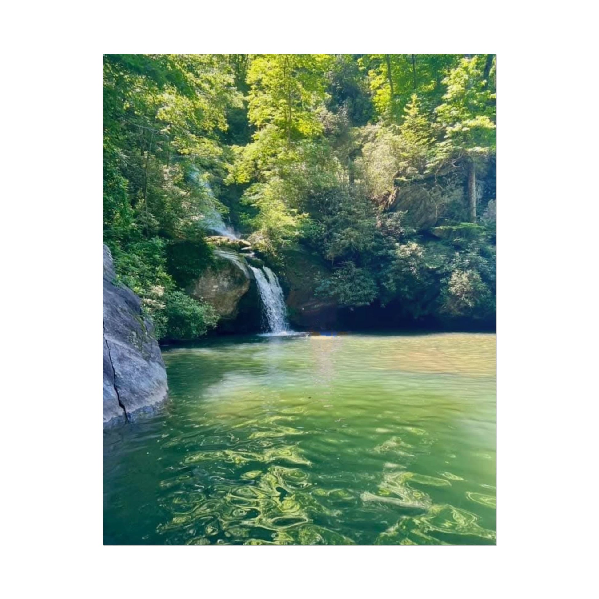 Serene Nature Rolled Poster - Tranquil Waterfall Decor