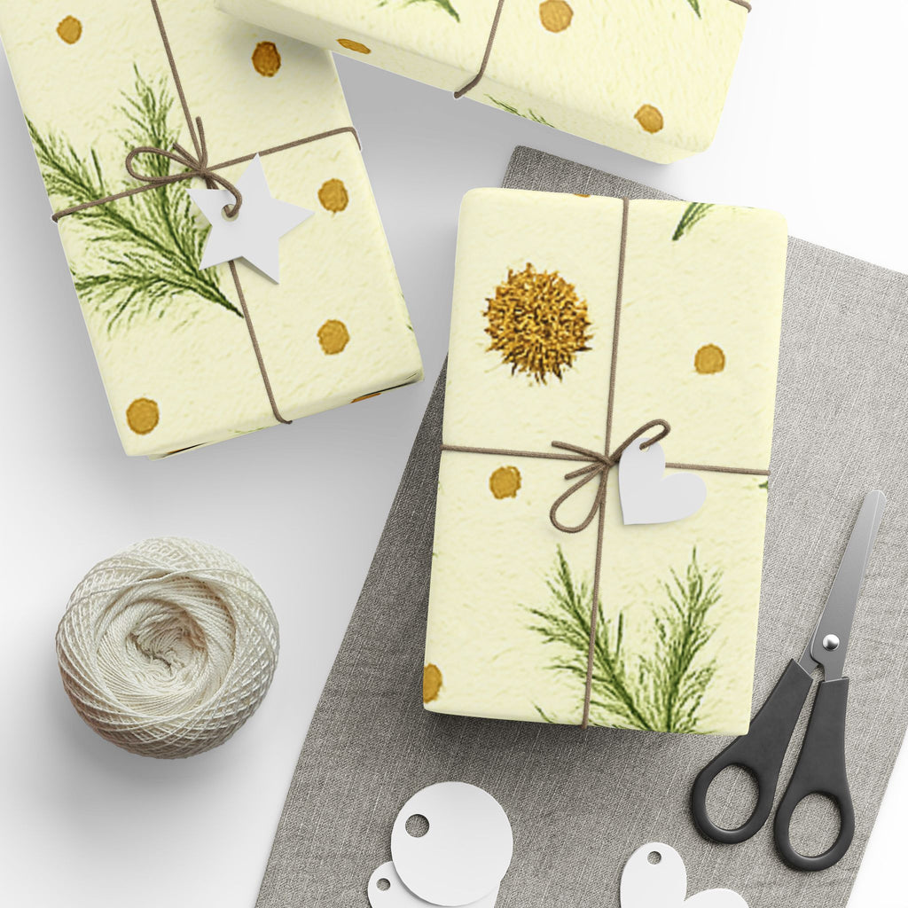 Rustic Fall Sprigs and Pinecones Wrapping Paper - Autumn Leaves Gift Wrap