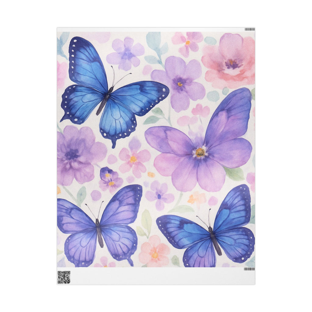 Whimsical Butterfly Wrapping Paper - Floral Gift Wrap for Birthdays & Special Occasions