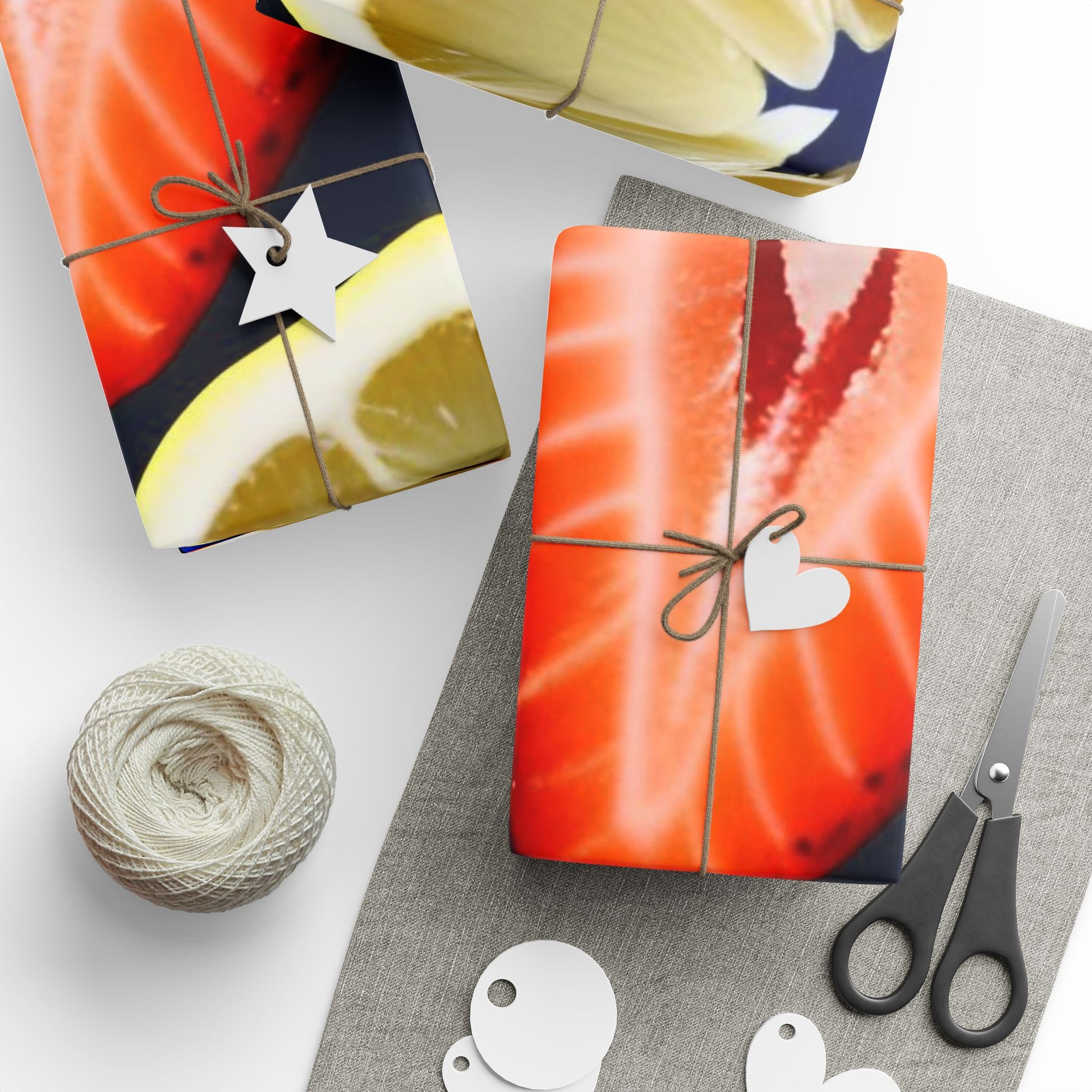 Vibrant Fruit-Themed Wrapping Paper for Festive Occasions