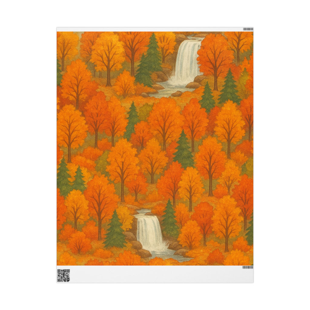 Autumn Floral Wrapping Paper, Seasonal Gift Wrap for Thanksgiving, Eco-Friendly Gift Wrap, Fall Decor, Unique Gift Packaging