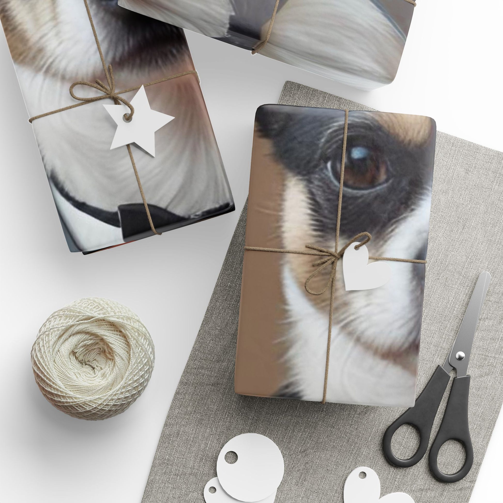 Chihuahua Gift Wrap in Festive Costumes - Halloween Dog Wrapping Paper