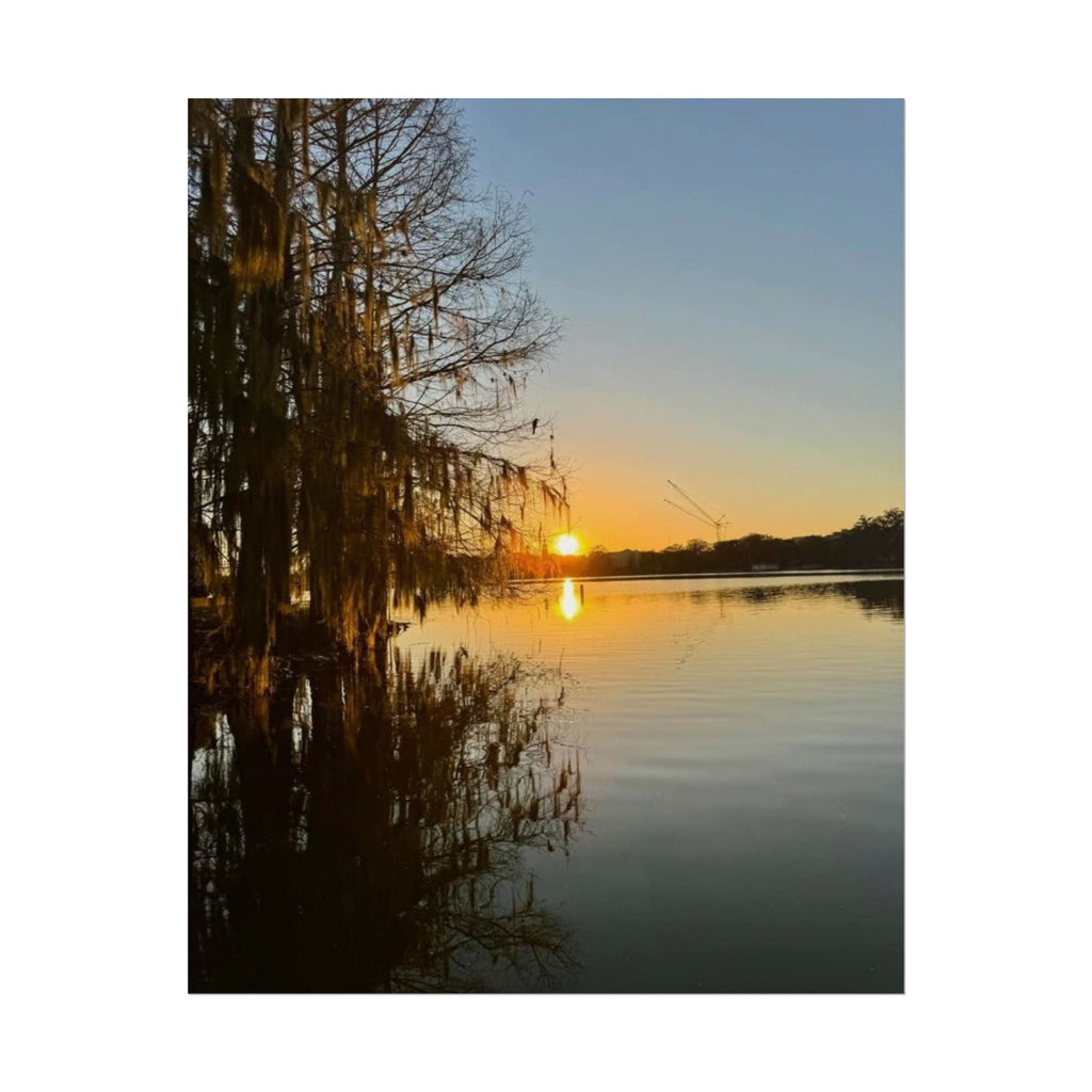 Serene Sunset Rolled Poster - Tranquil Nature Wall Art for Home Decor