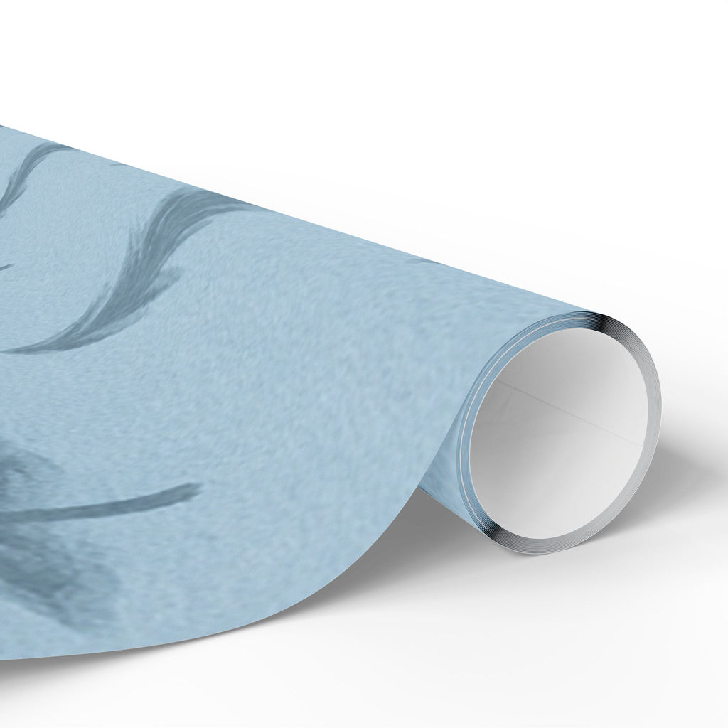 Winter’s Hush Tree Pattern Wrapping Paper – Elegant Woodland Holiday Gift Wrap - Beautiful Blue Wrapping Paper Roll, Holiday Gift Wrap