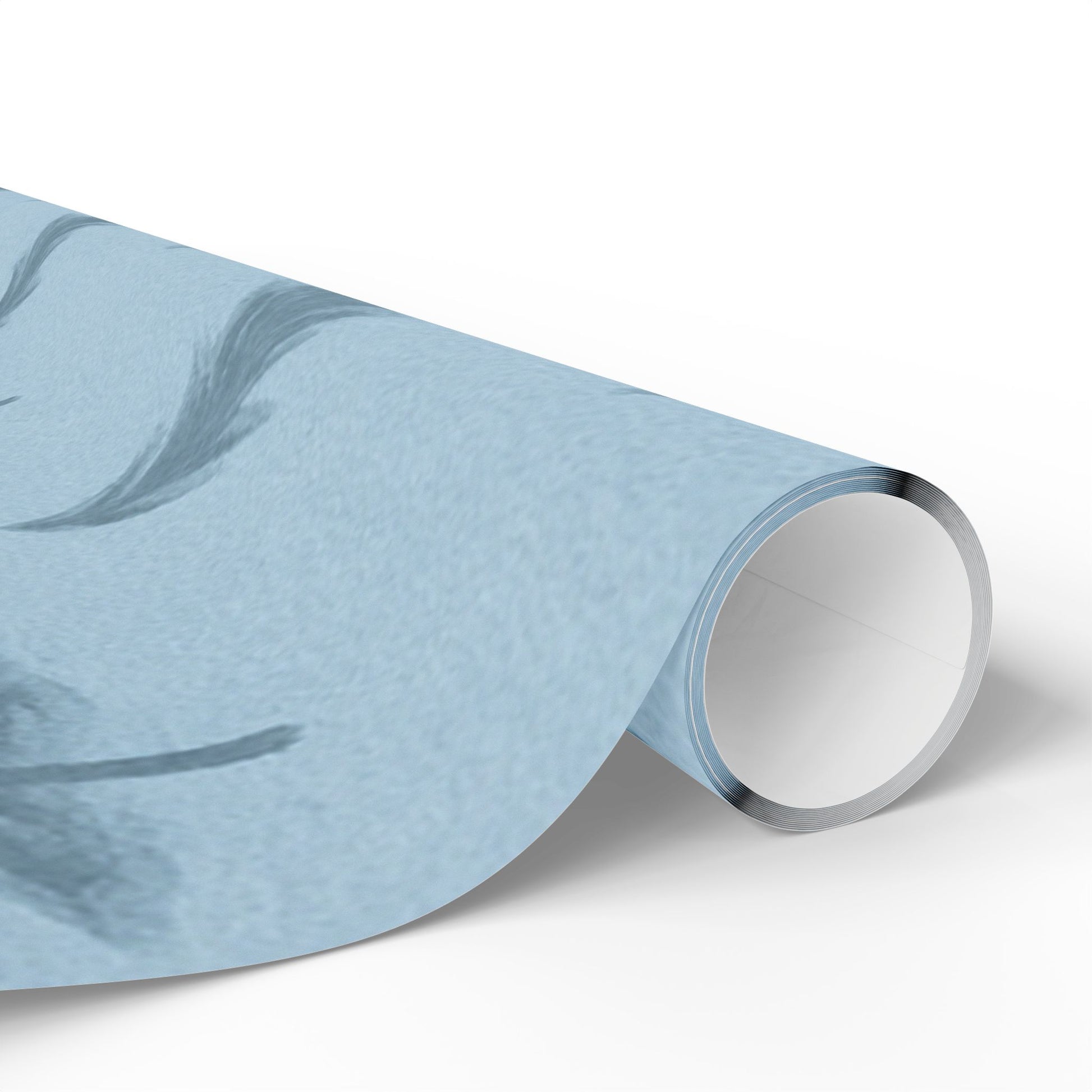 Winter’s Hush Tree Pattern Wrapping Paper – Elegant Woodland Holiday Gift Wrap - Beautiful Blue Wrapping Paper Roll, Holiday Gift Wrap