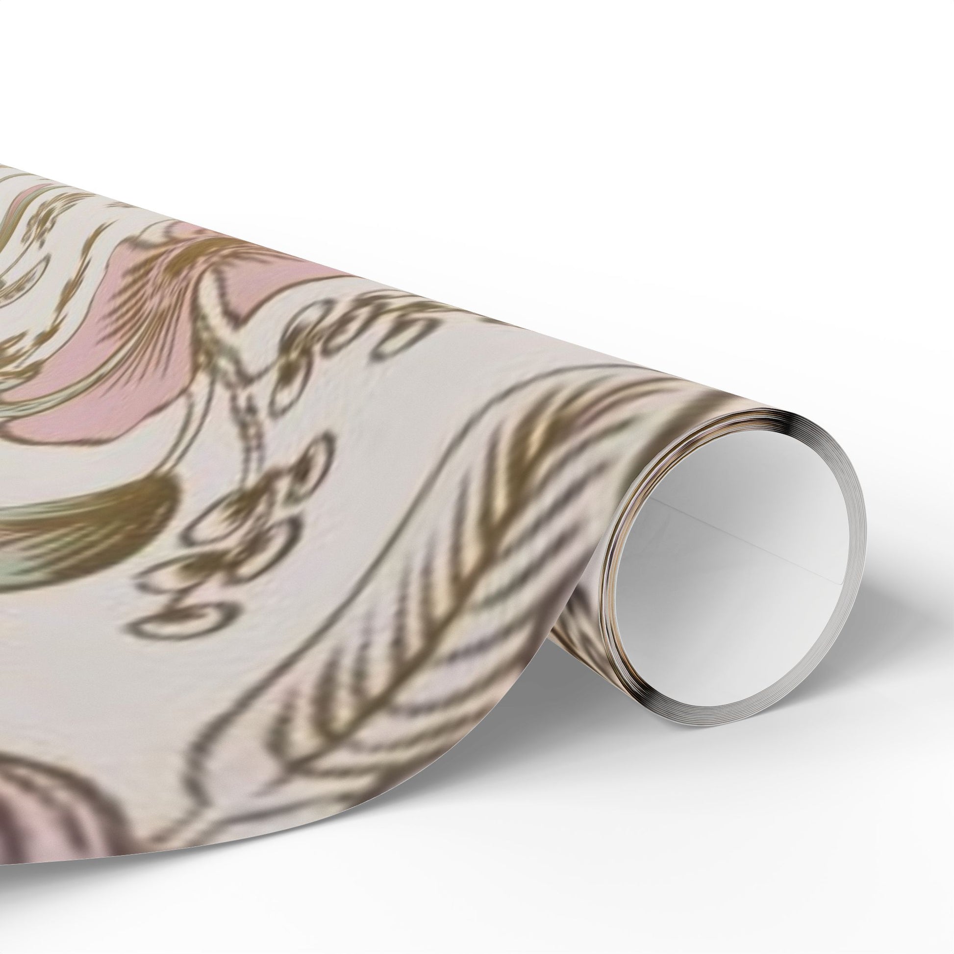 Vintage Floral Wrapping Paper – Soft Pastel Garden Blooms on Cream Background