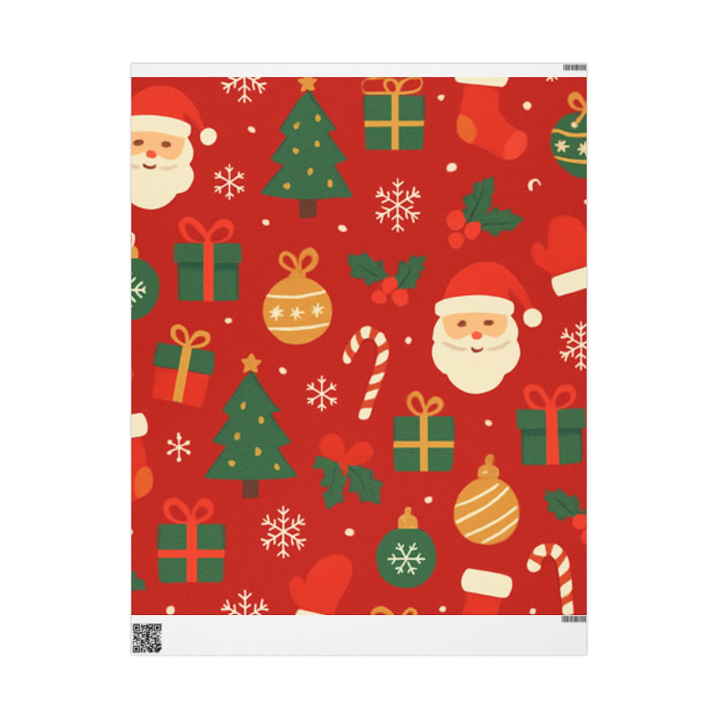 Festive Santa & Holiday Cheer Wrapping Paper – Bright Christmas Gift Wrap