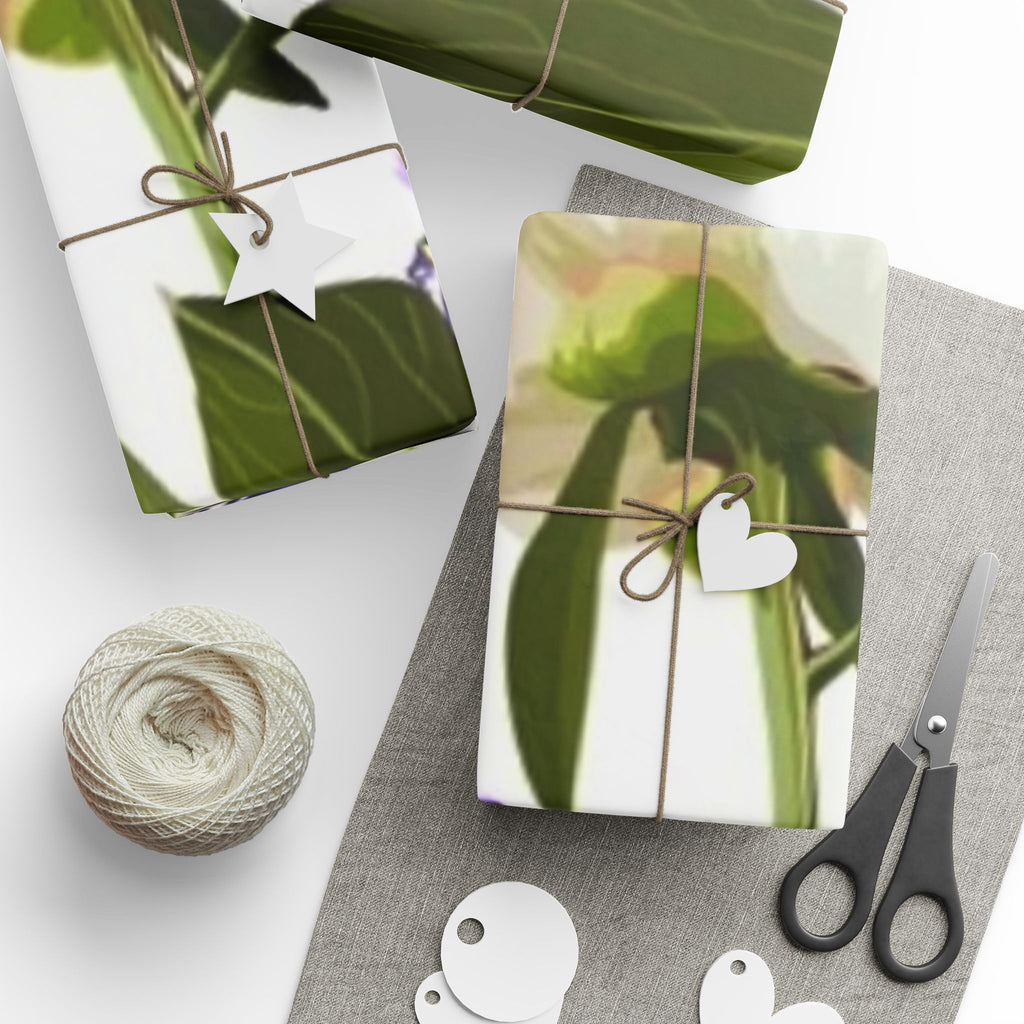 Iris and Peony Floral Wrapping Paper for Elegant Gifts