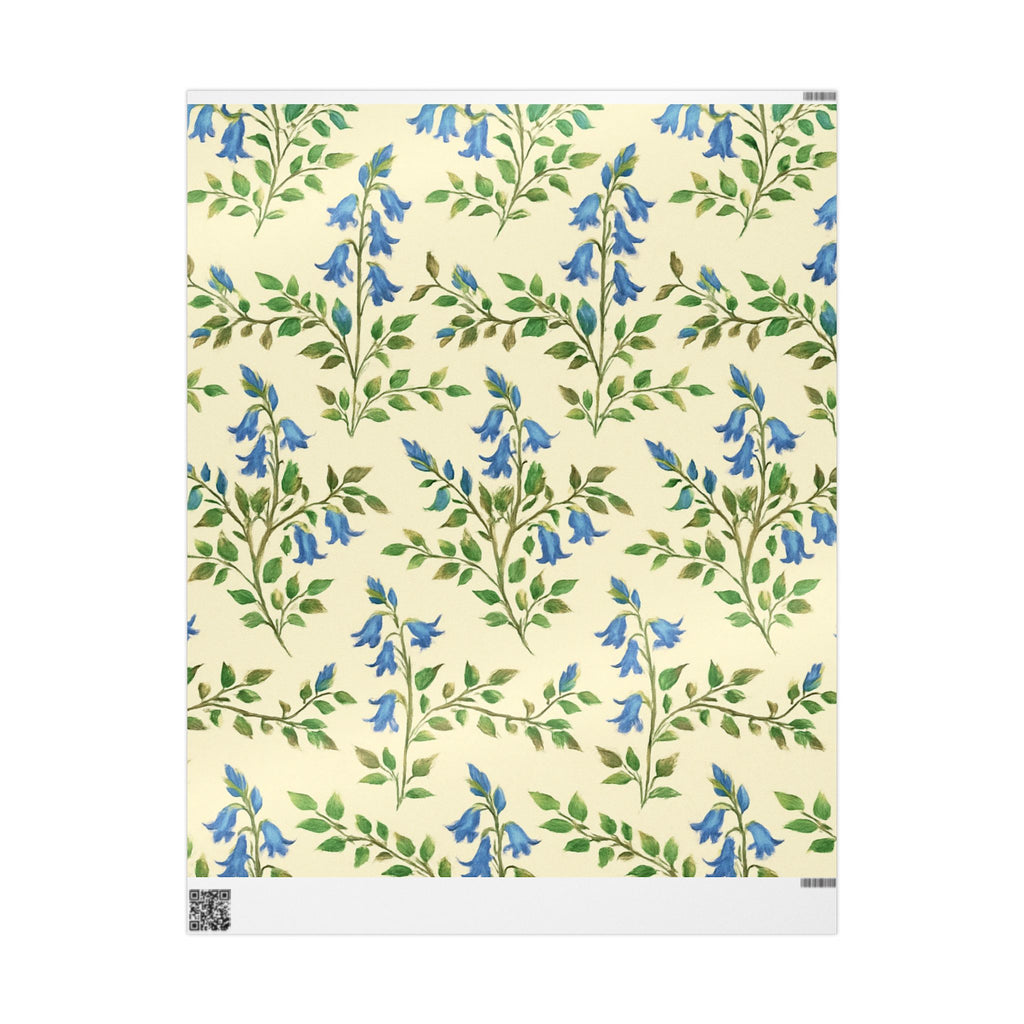 Bluebell Flower Wrapping Paper Watercolor Botanical Gift Wrap