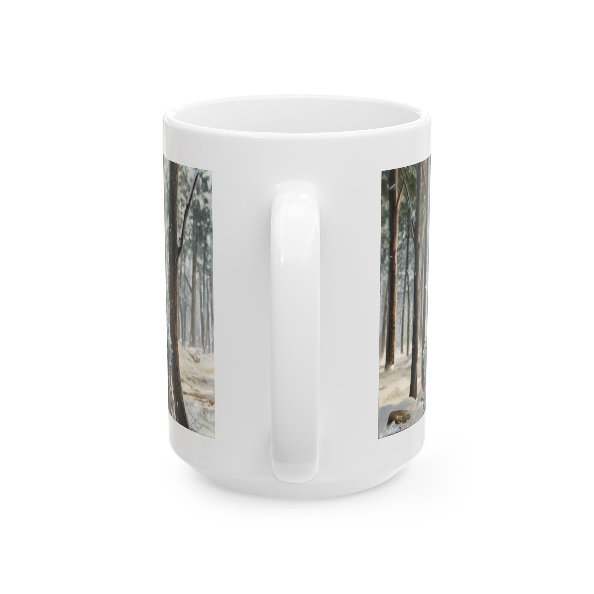 Whispers of Winter – Reindeer Wreath Mug | Elegant Christmas Drinkware by Paper Pleasures - Deer Design for Holiday Cheer