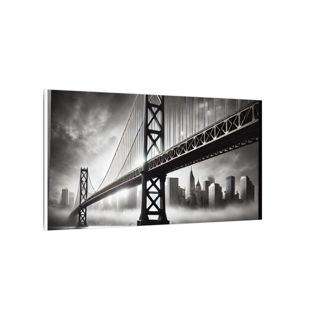 Horizontal Golden Gate Bridge Black & White Wall Art – Dramatic San Francisco Photography Print in Black Frame (2 of 3)