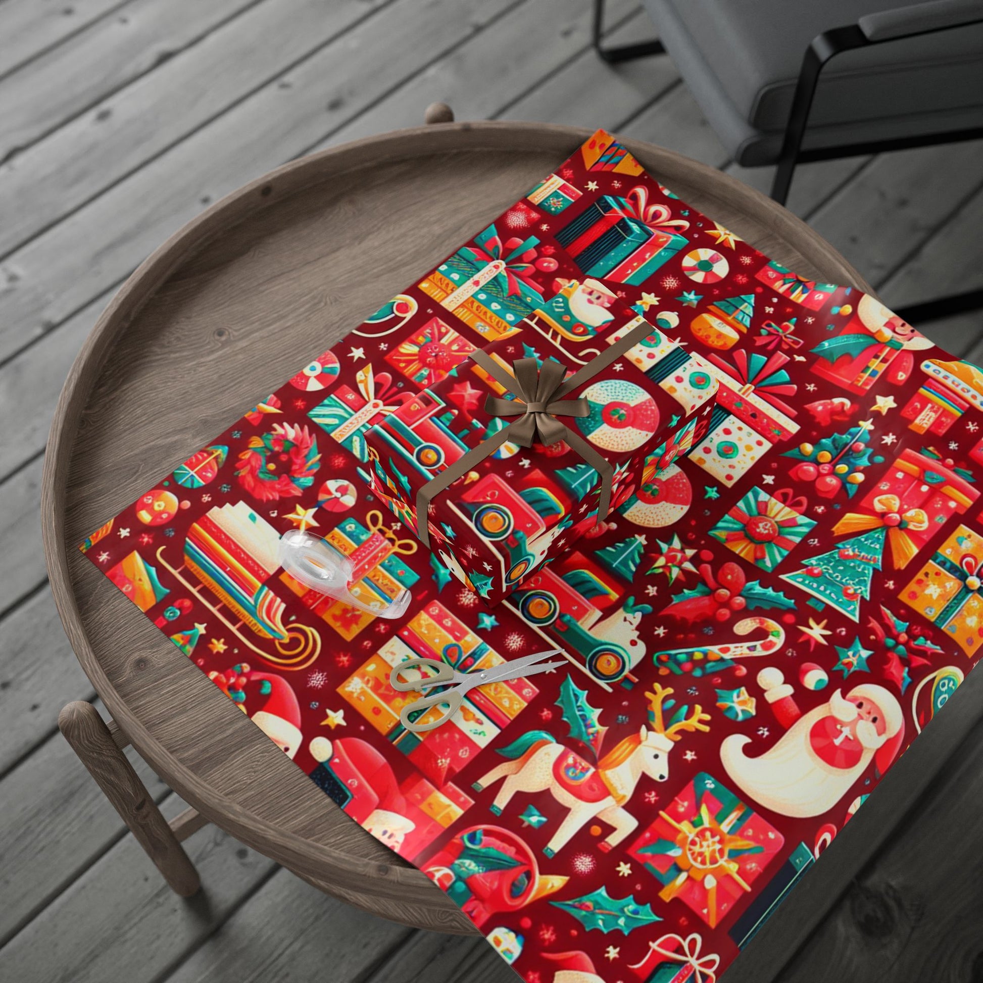 Festive Wrapping Paper, Holiday Gift Wrap, Colorful Christmas Wrapping, Birthday Present Wrap, Decorative Gift Wrapping Paper