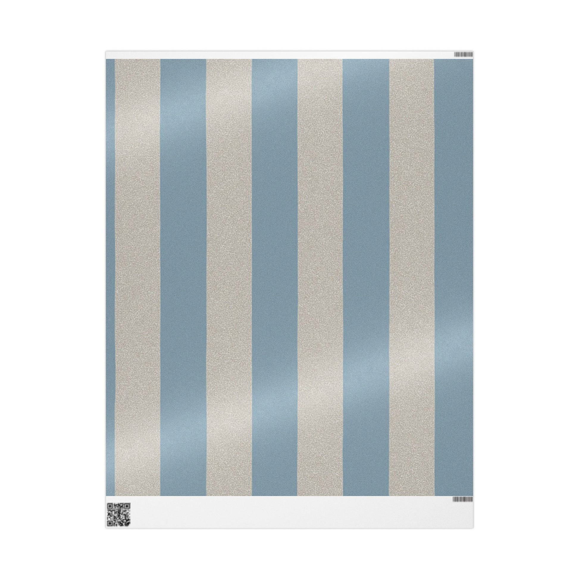 Blue and Beige Striped Wrapping Paper for Elegant Gift Presentation