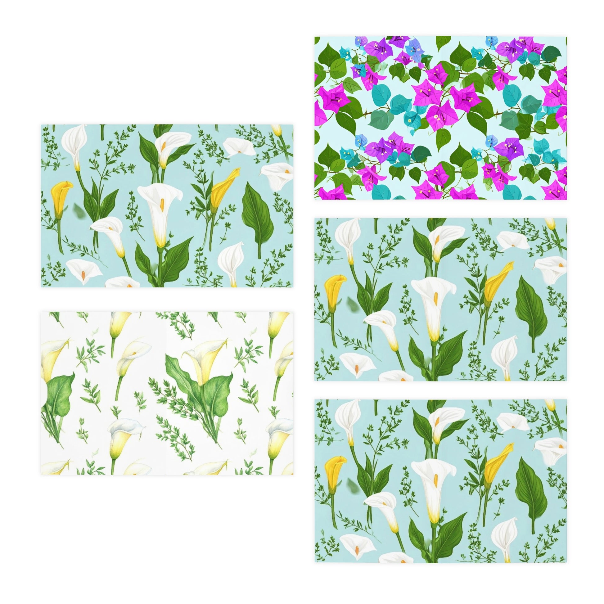 Floral Greeting Cards Set - 5-Pack for Every Occasion