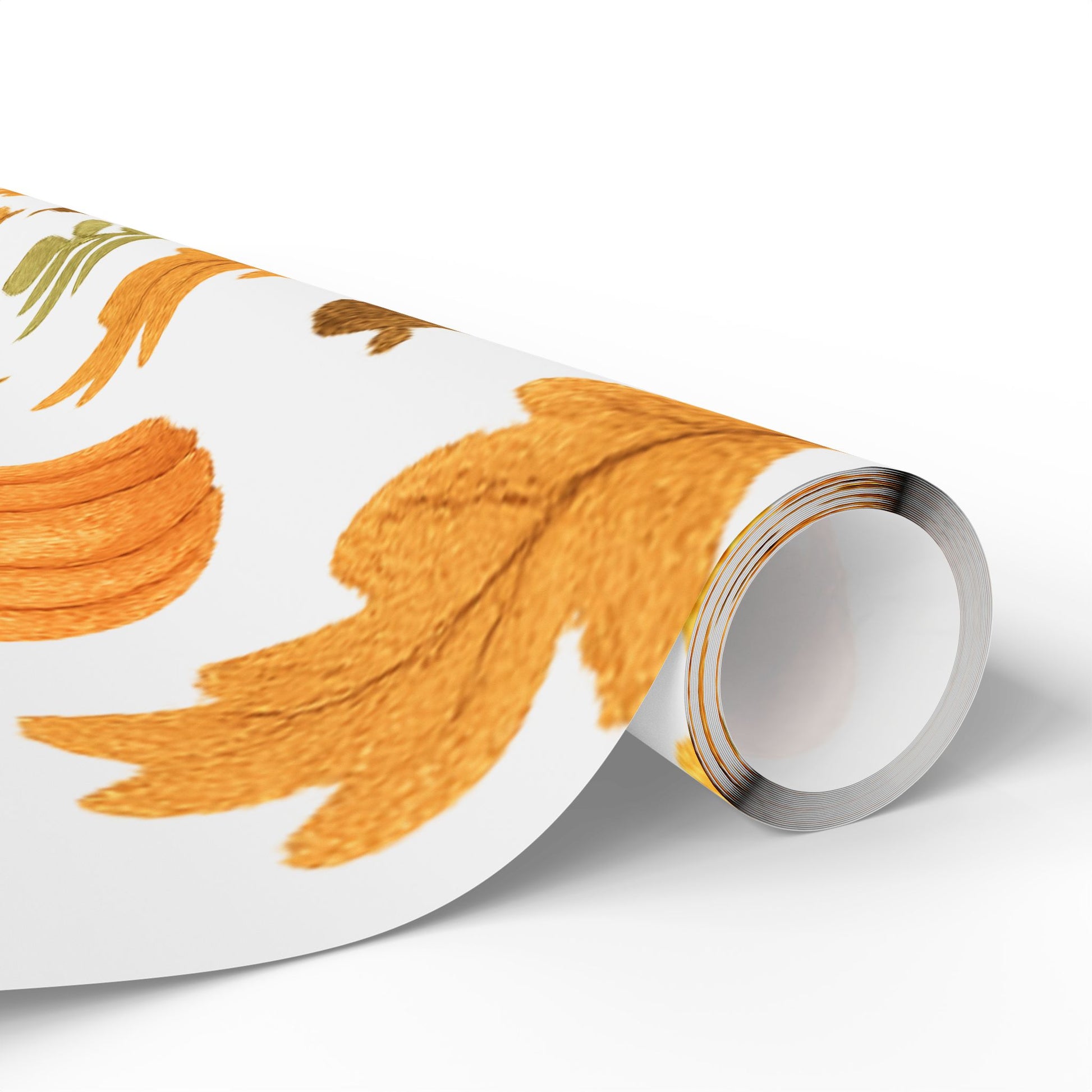 Sunflower & Autumn Leaves Wrapping Paper – Fall Gift Wrap for Seasonal Celebrations