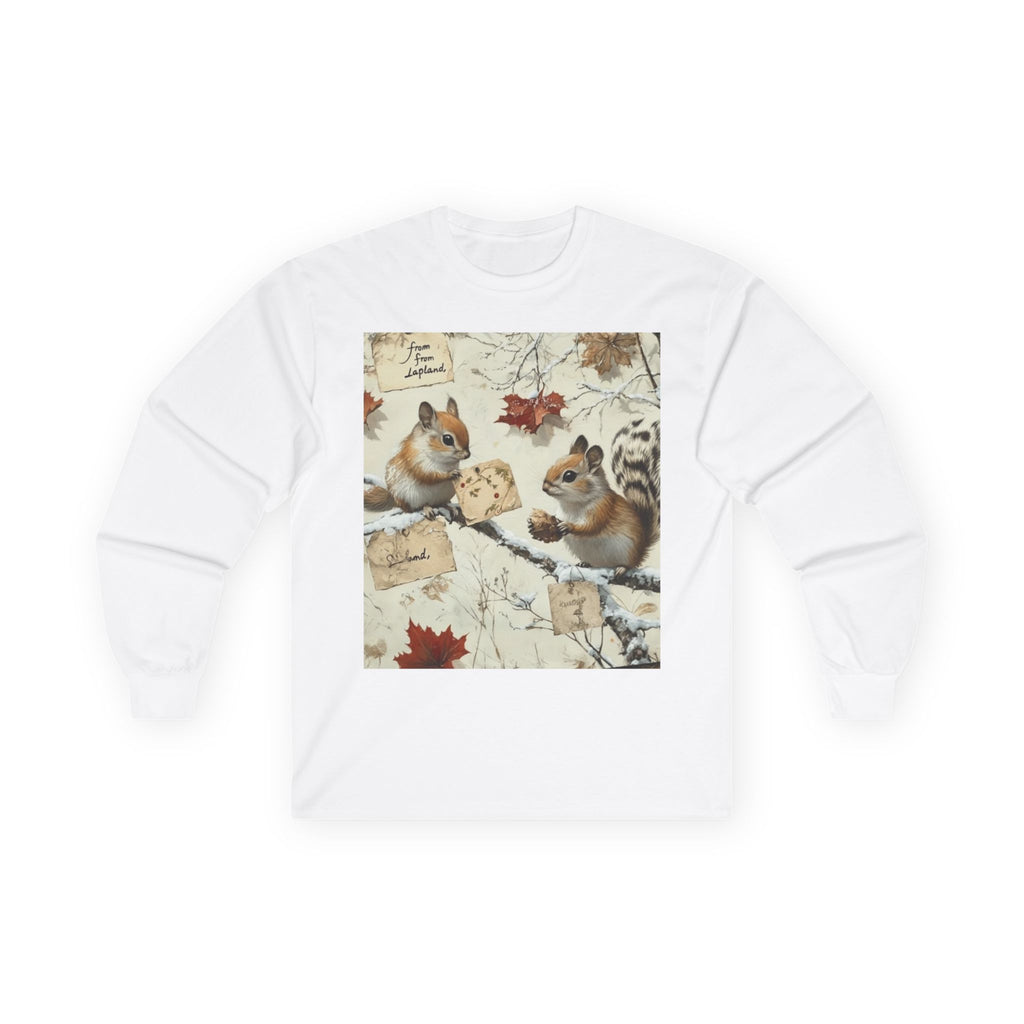 Whispers of Winter - Autumn Squirrel Long Sleeve Tee
