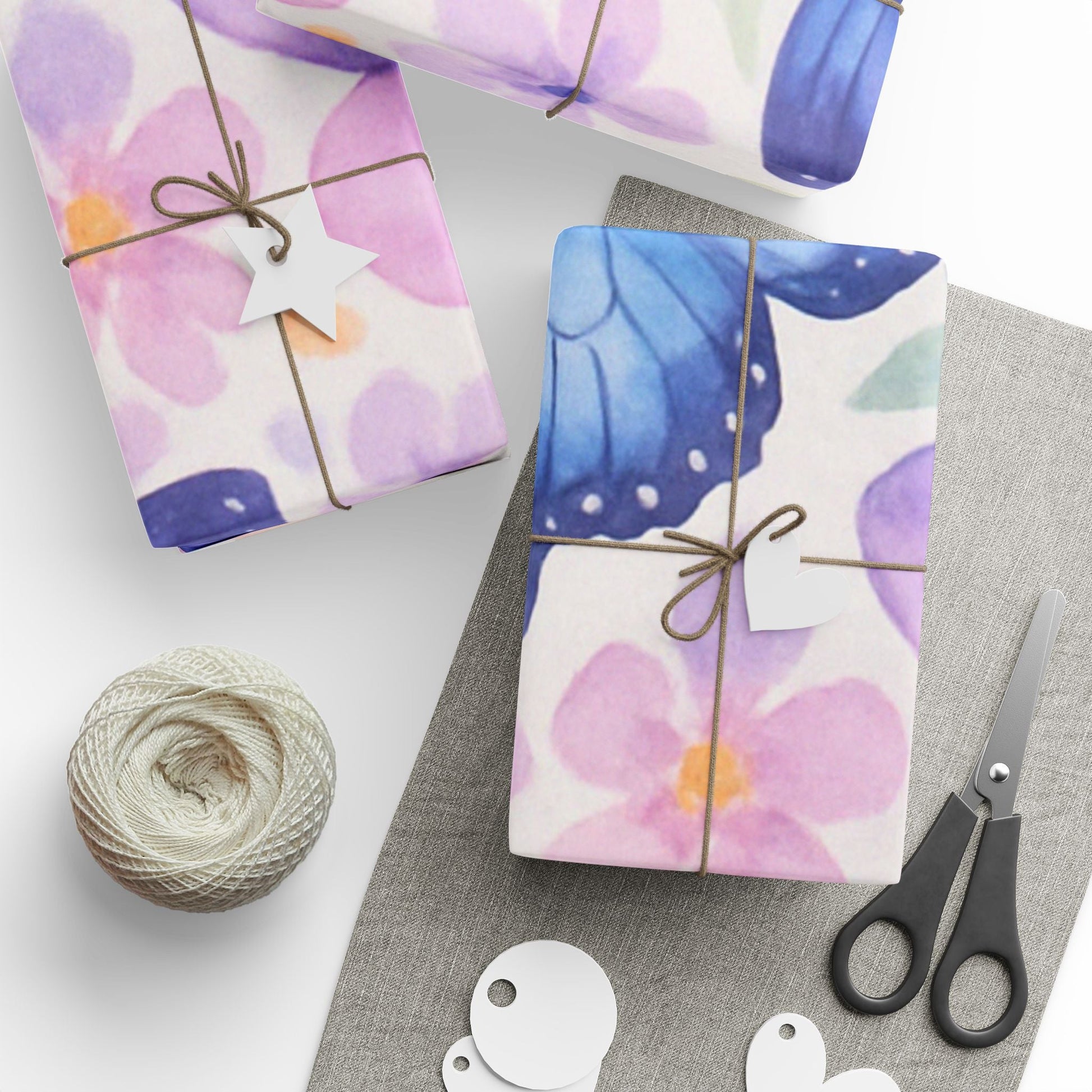 Whimsical Butterfly Wrapping Paper - Floral Gift Wrap for Birthdays & Special Occasions