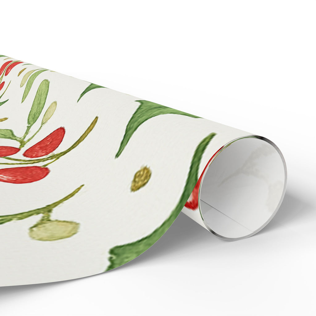 Festive Wrapping Paper, Holly Holiday Gift Wrap, Eco-Friendly Wrapping, Christmas Gift Wrap, Floral Wrapping Paper, Seasonal Decor