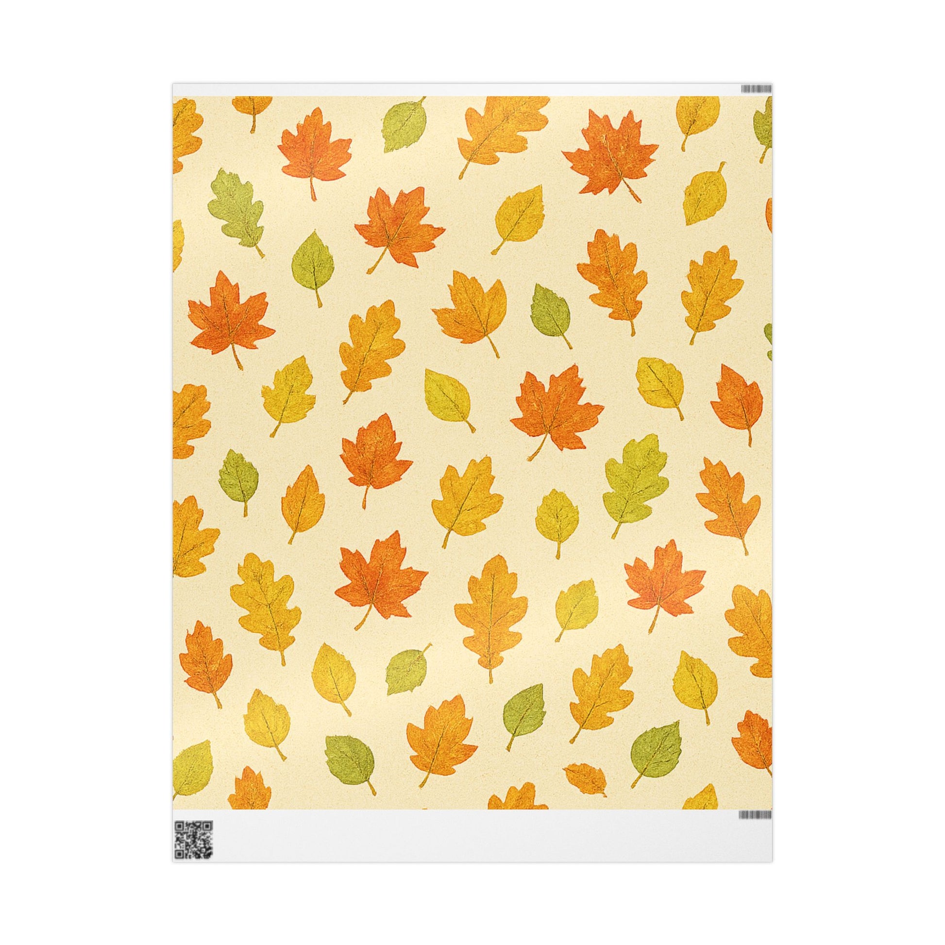 Autumn Leaf Wrapping Paper - Festive Gift Wrap for Fall Celebrations, Unique Birthday, Thanksgiving, Holiday Decor, Seasonal Crafts