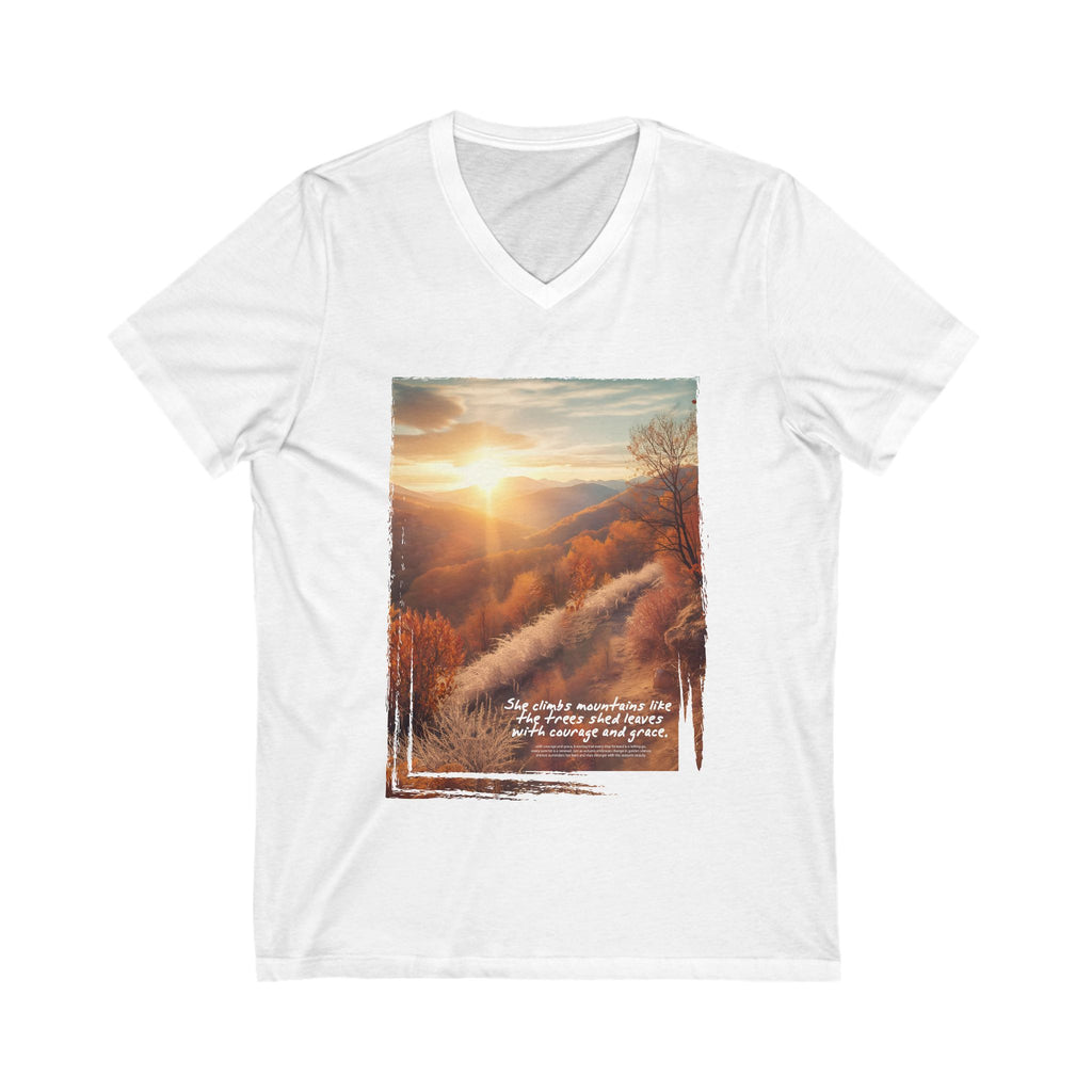 Mountain Sunset Motivational T-Shirt – Courage and Grace Wall Art