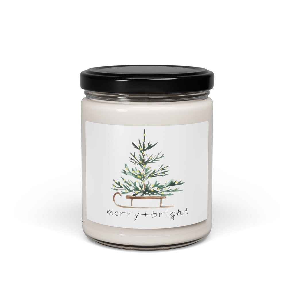 Whispers of Winter – Merry + Bright Christmas Tree Candle | Elegant Holiday Home Fragrance by Paper Pleasures - 9oz Holiday Home Fragrance