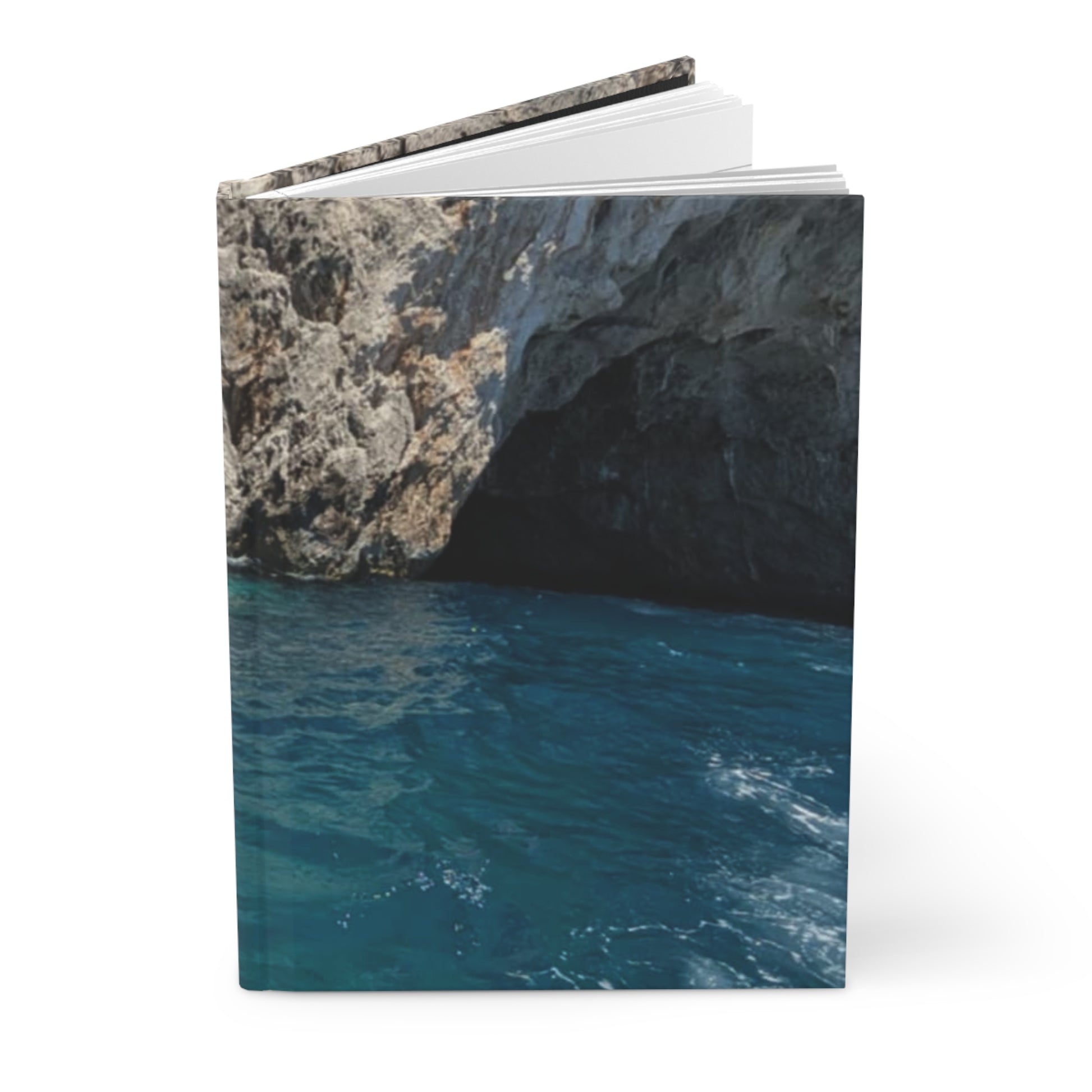 Blue Cove Hardcover Journal – Ocean Cliff & Coastal Writing Notebook