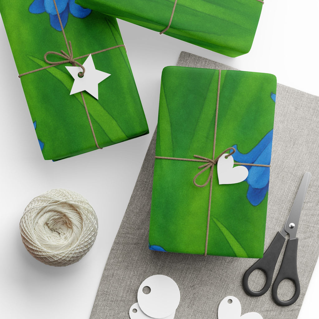 Floral Bluebells Wrapping Paper - Vibrant Gift Wrap for All Occasions