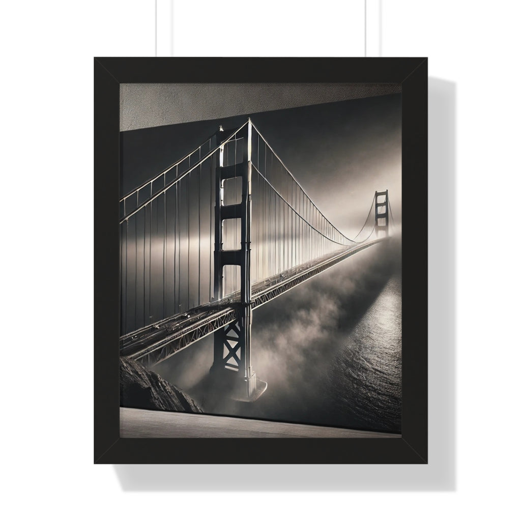 Golden Gate Bridge Black & White Wall Art – VERTICAL - Foggy San Francisco Photo  (1 of 3)