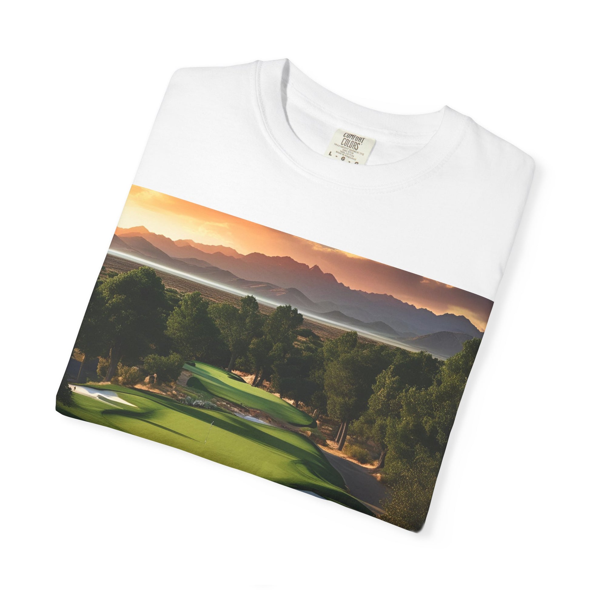 Golf Course Sunset Unisex T-Shirt | Perfect for Golf Lovers & Casual Wear