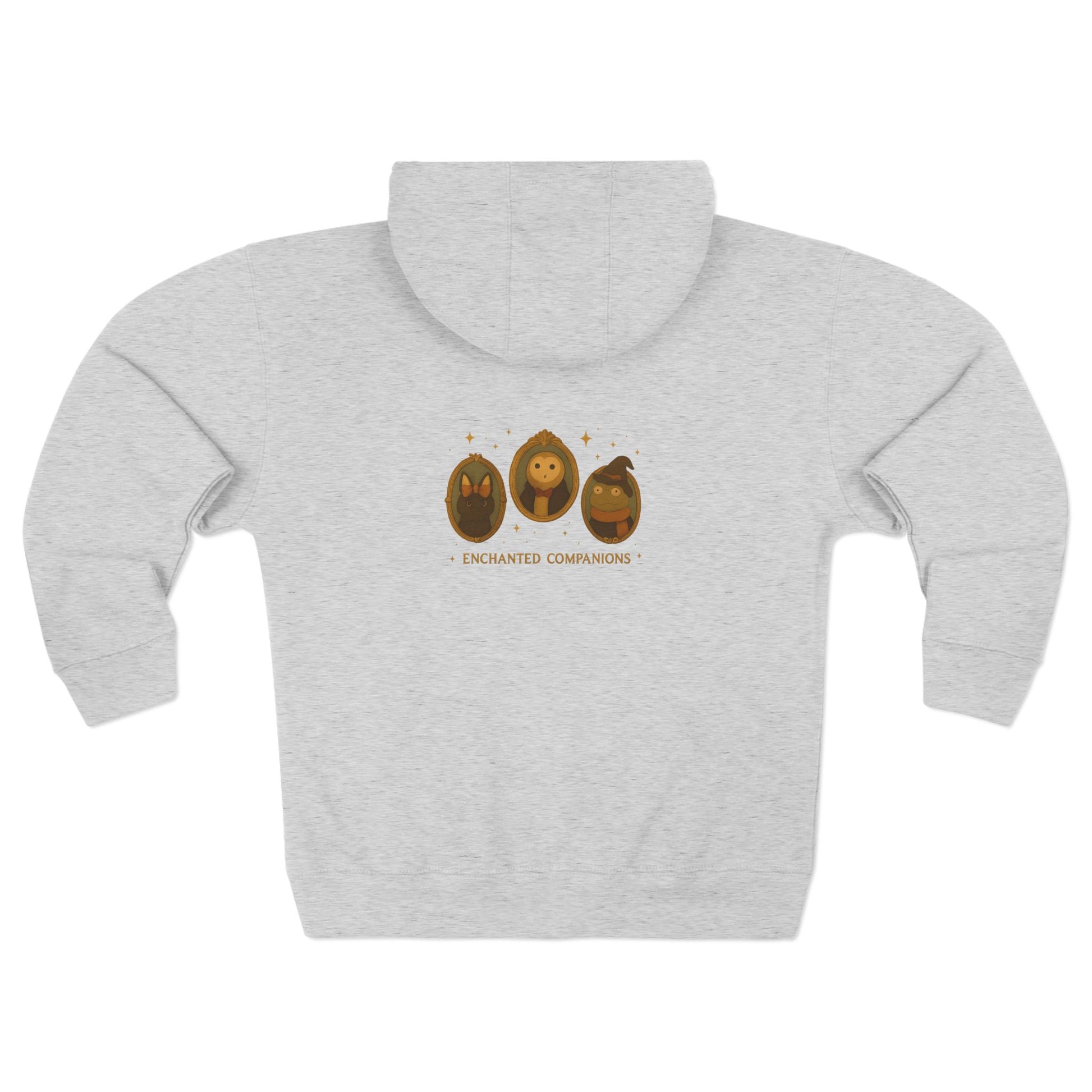 Enchanted Comrades Unisex Zip Hoodie | Cozy Gift for Friends, Casual Wear, Fall Layering, Birthday Present, Hooded Sweatshirt