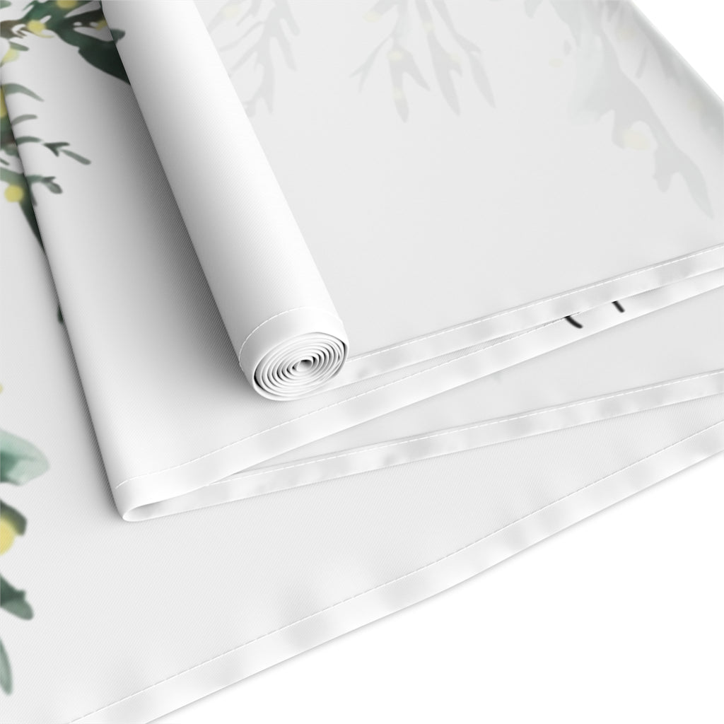 Merry & Bright Table RunnerWhispers of Winter – Merry + Bright Christmas Tree Table Runner | Elegant Holiday Table Décor by Paper Pleasures