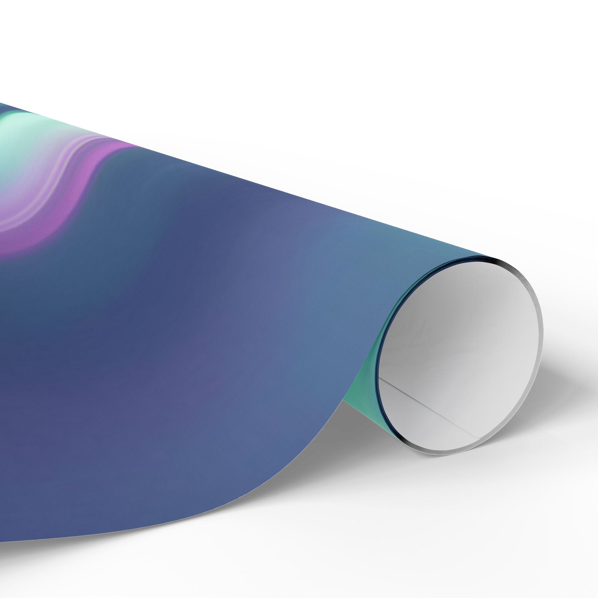 Northern Lights Reindeer Wrapping Paper – Purple & Green Aurora Edition