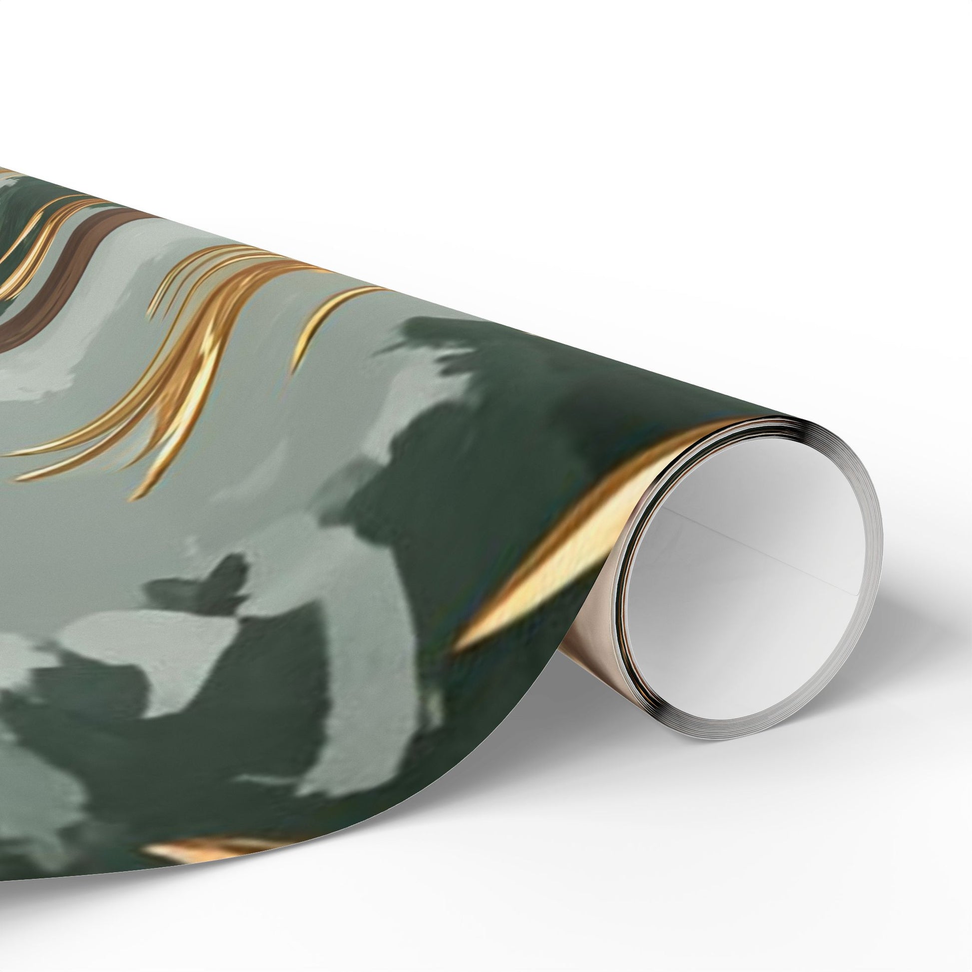 Large Print Festive Holiday Gift Wrap - Winter Deer & Cardinal Forest Wrapping Paper