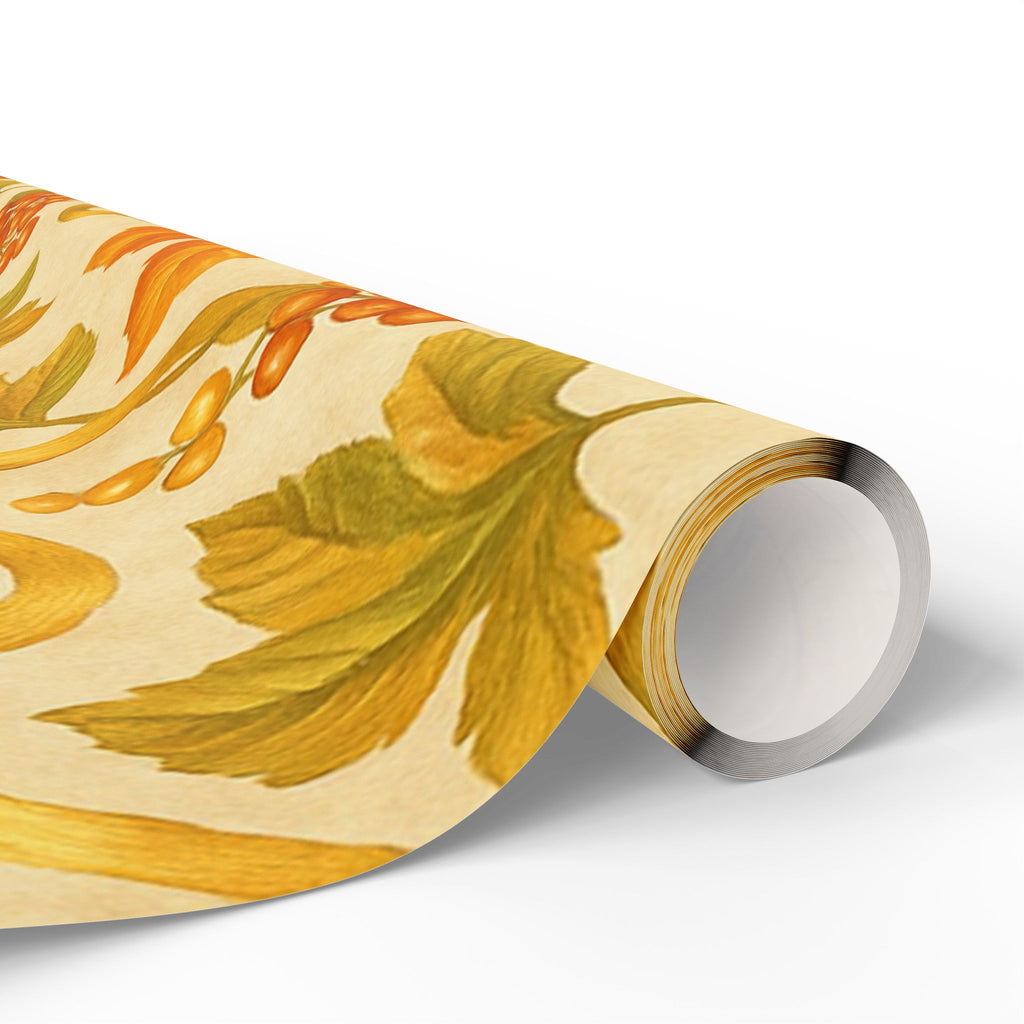 Autumn Harvest Leaves Wrapping Paper – Warm Fall Foliage Gift Wrap