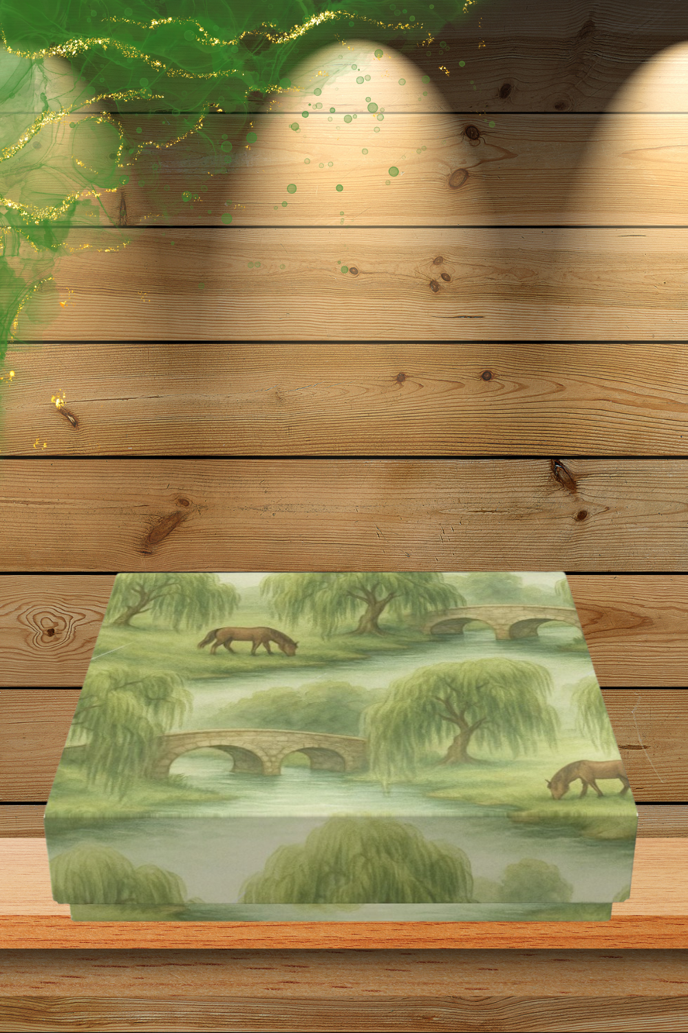 Grazing River Horse Wrapping Paper