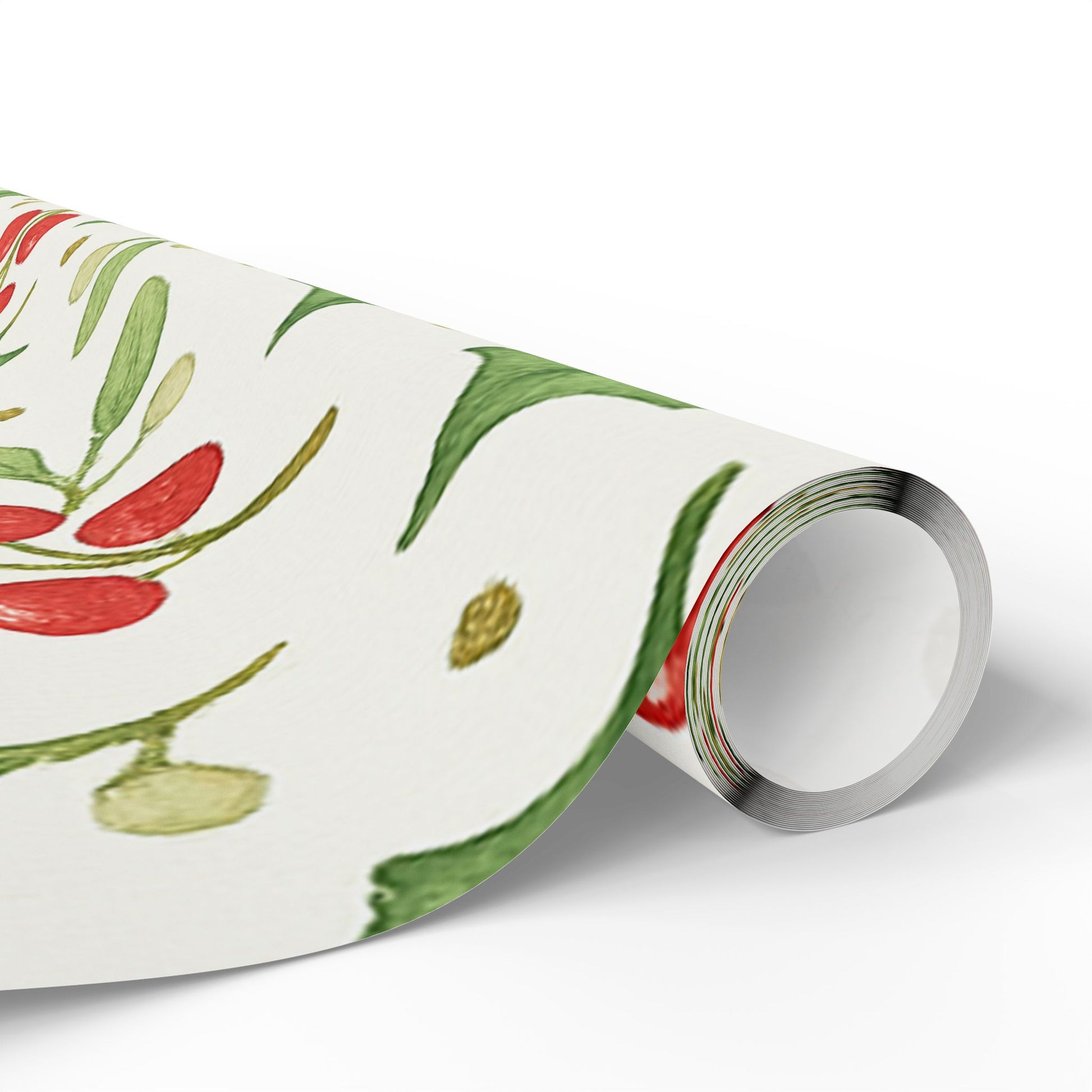 Festive Wrapping Paper, Holly Holiday Gift Wrap, Eco-Friendly Wrapping, Christmas Gift Wrap, Floral Wrapping Paper, Seasonal Decor