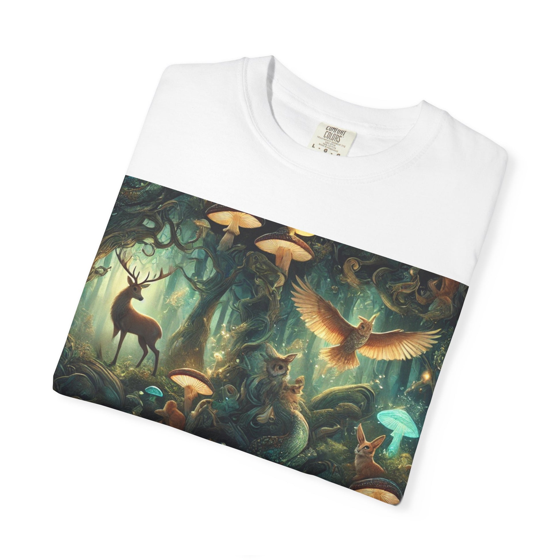 EPIC Enchanted Forest T-Shirt - Unisex Garment-Dyed Tee with Whimsical Wildlife Design